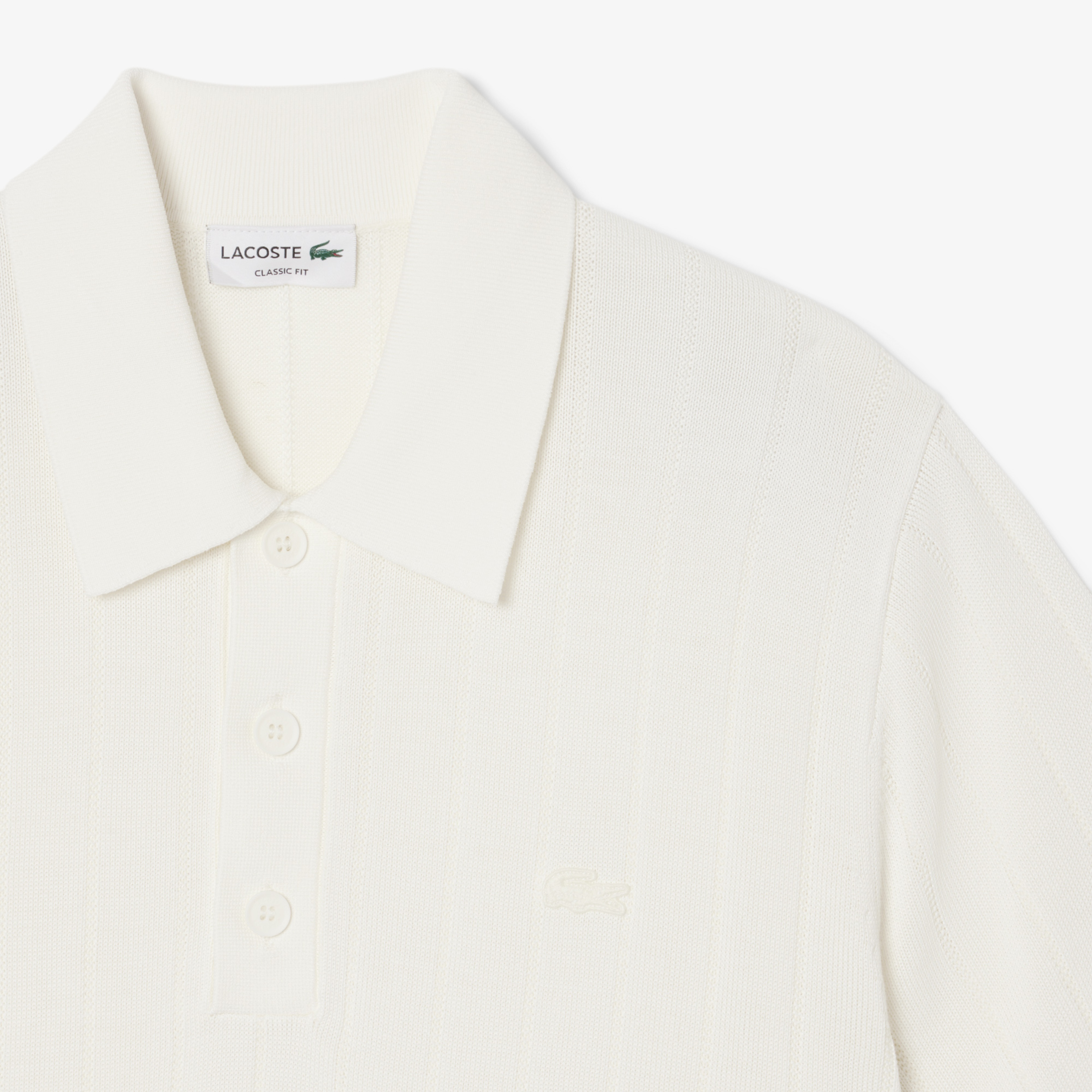 Erkek Classic Fit Kısa Kollu Polo Yaka Beyaz Triko