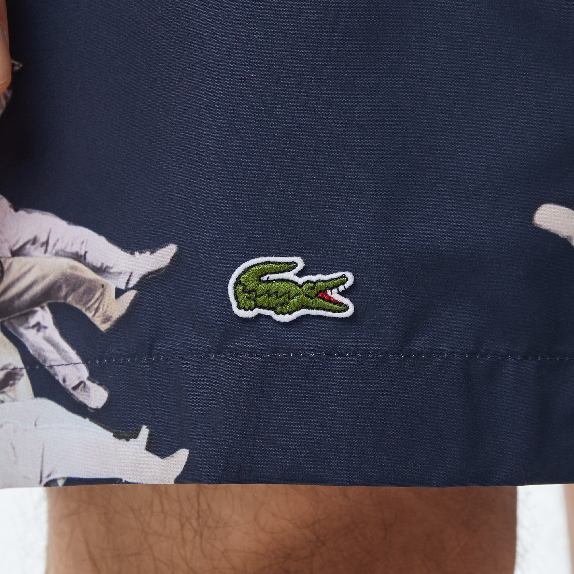 Lacoste Erkek Regular Fit Desenli Lacivert Mayo