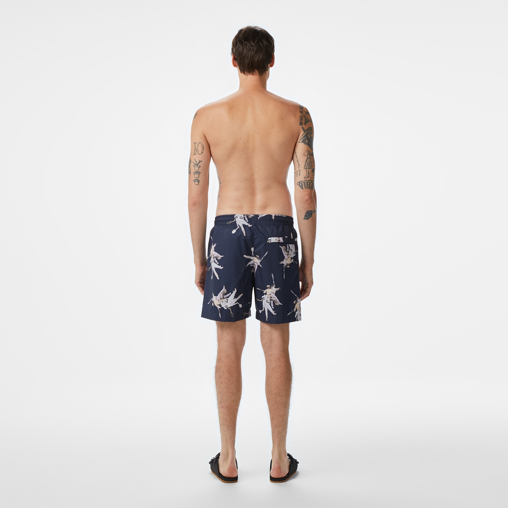 Lacoste Erkek Regular Fit Desenli Lacivert Mayo