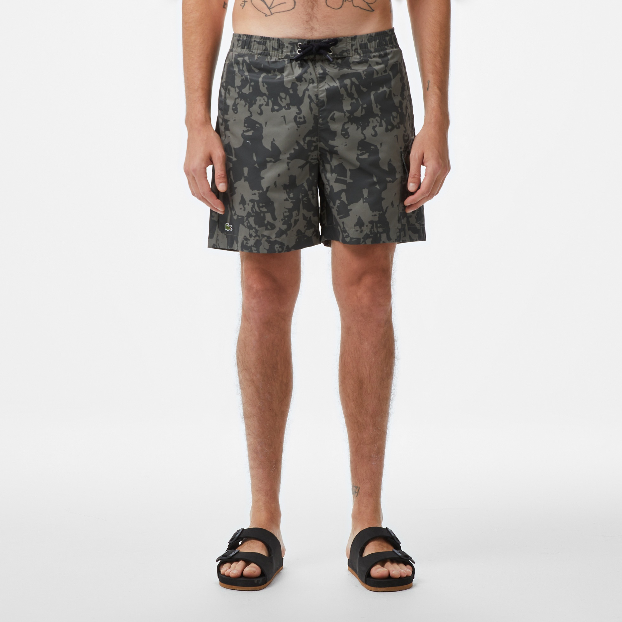 Lacoste Erkek Regular Fit Desenli Haki Mayo