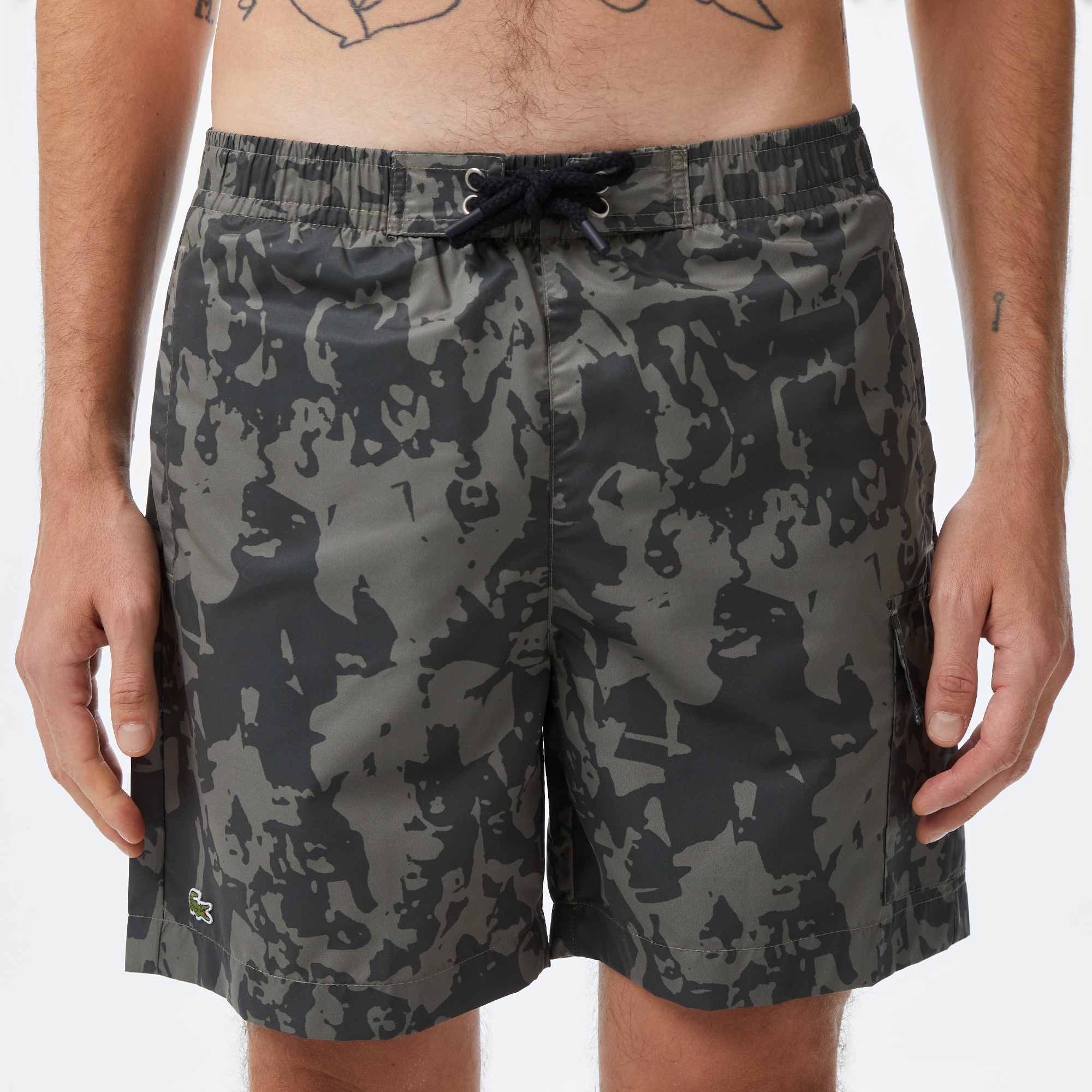 Lacoste Erkek Regular Fit Desenli Haki Mayo