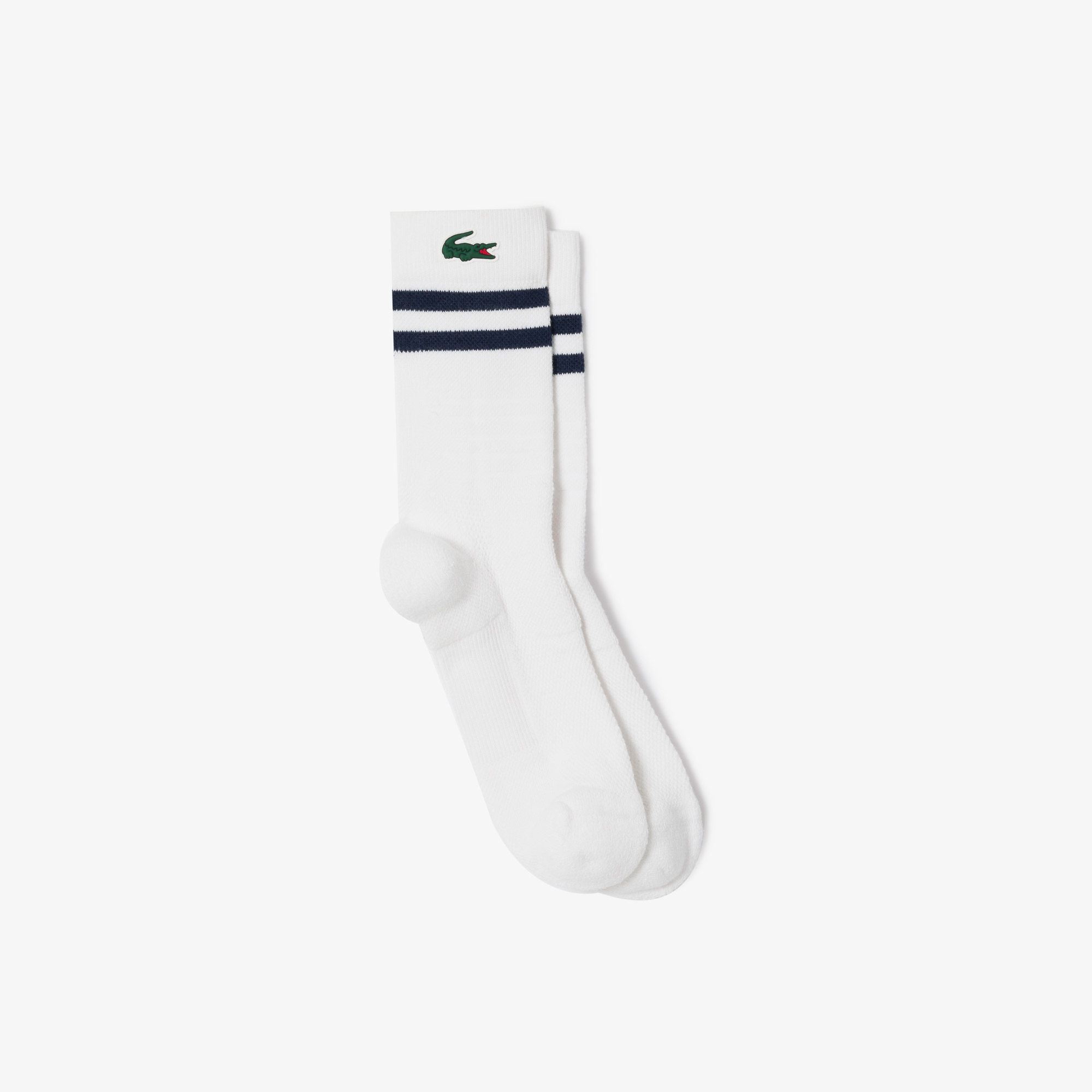 Lacoste Erkek Çizgili Beyaz Çorap