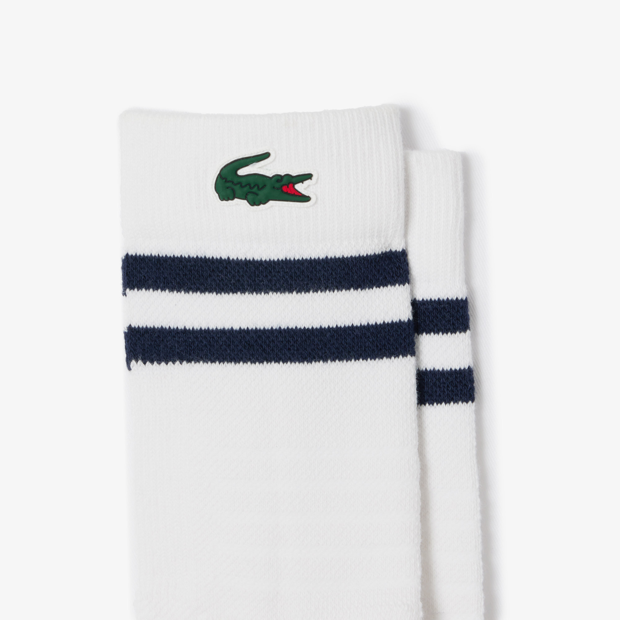 Lacoste Erkek Çizgili Beyaz Çorap görsel 2