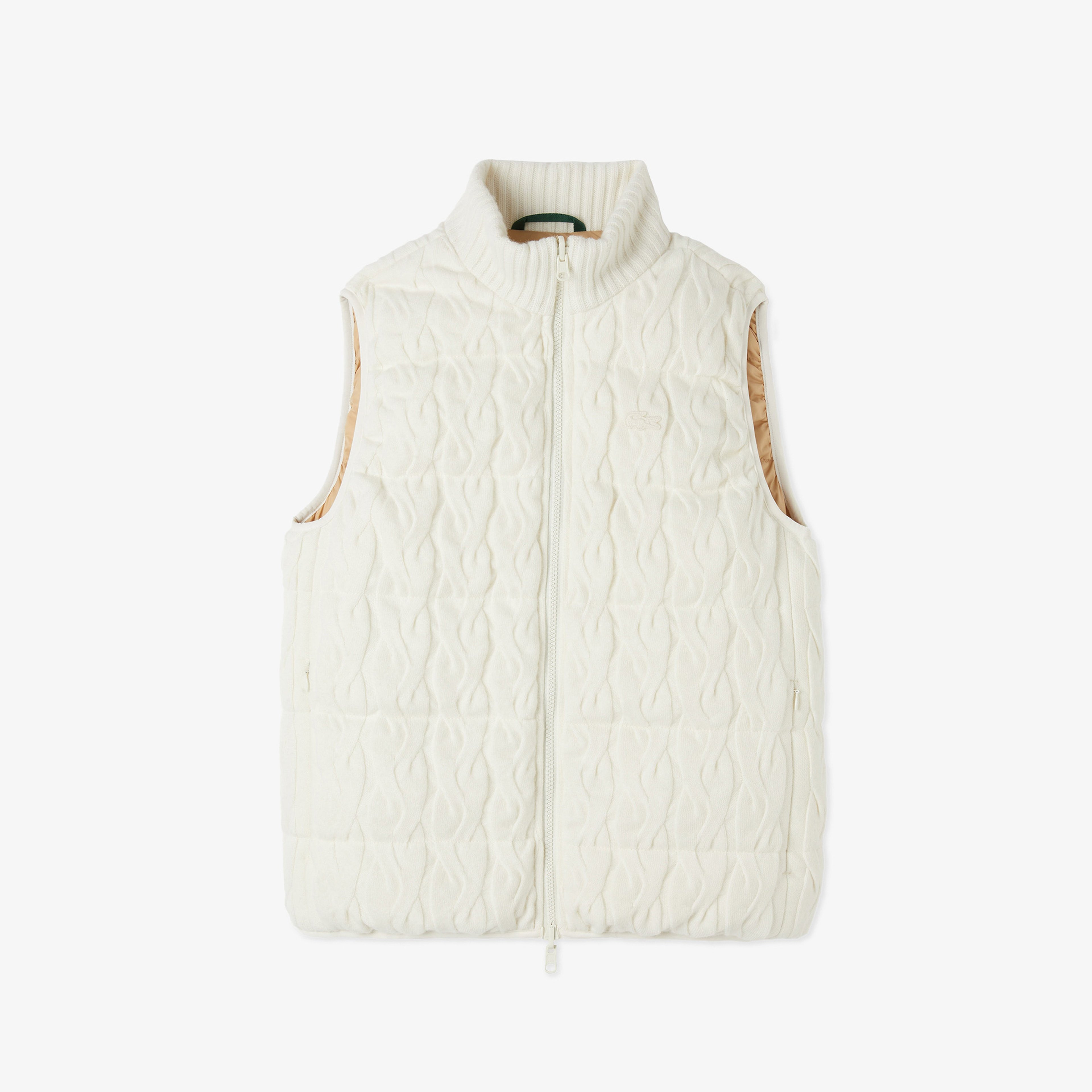 Kadın Regular Fit Dik Yaka Kapitone Çift Taraflı Beyaz Yelek