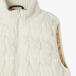 Kadın Regular Fit Dik Yaka Kapitone Çift Taraflı Beyaz Yelek Beyaz