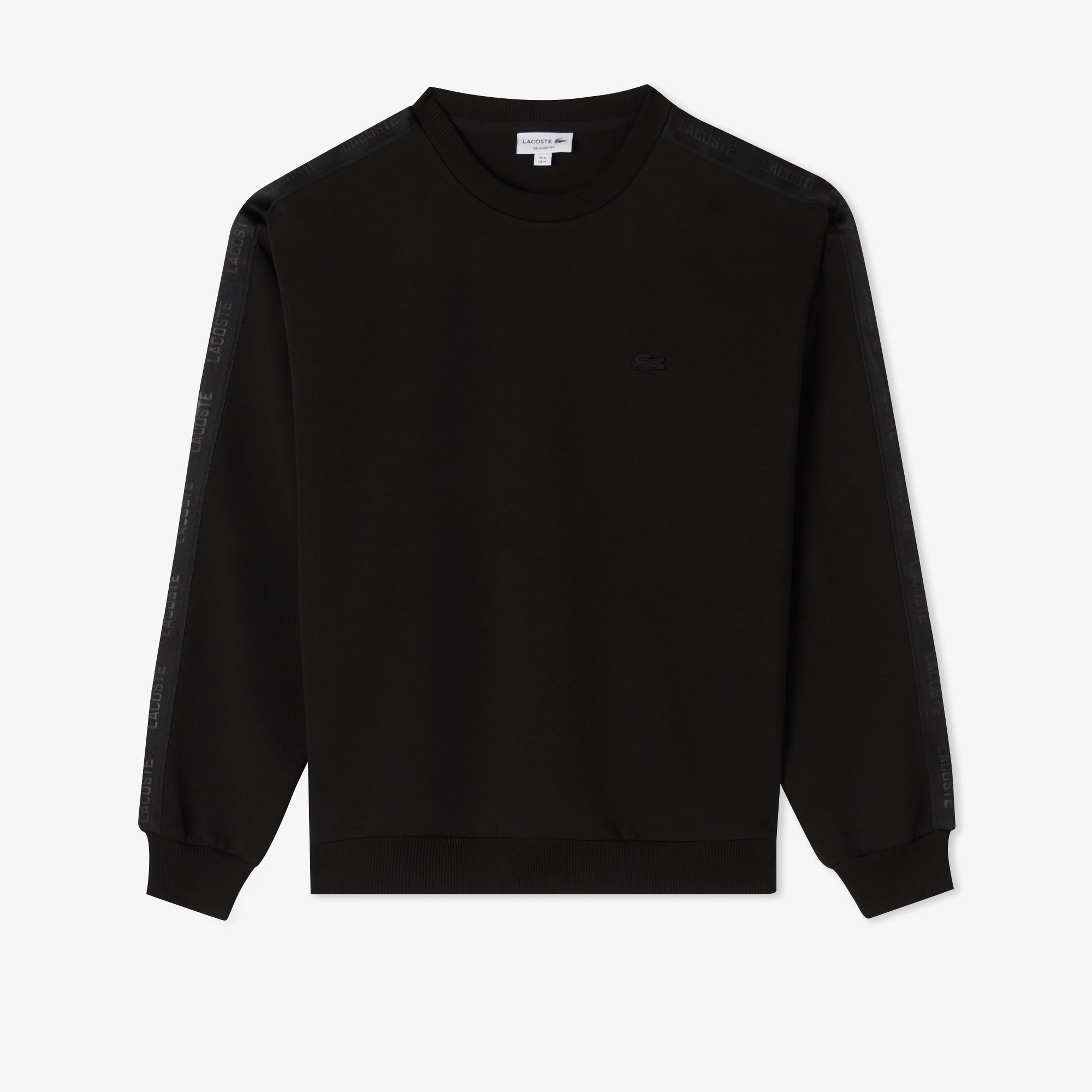 Erkek Relaxed Fit Bisiklet Yaka Siyah Sweatshirt
