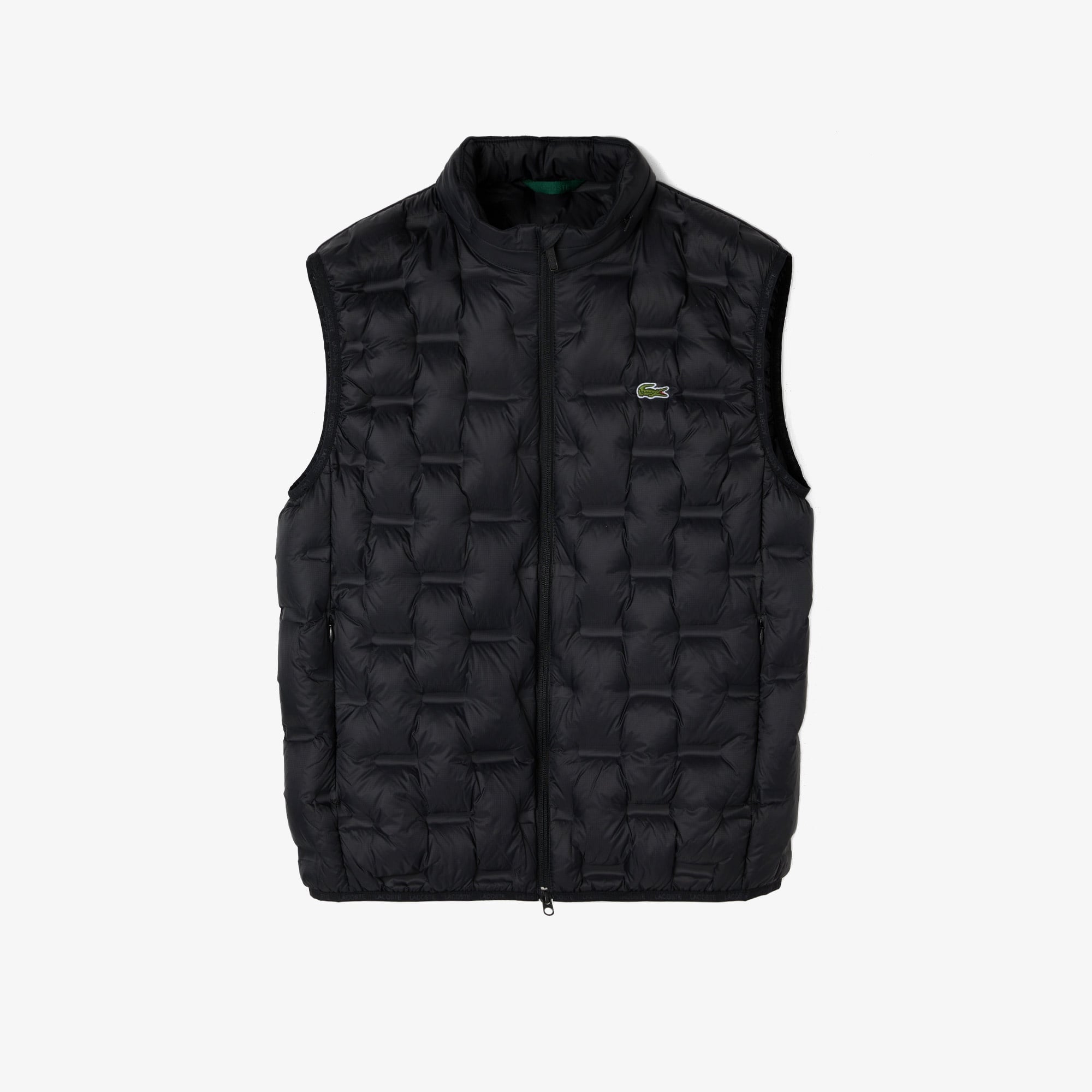 Erkek Dik Yaka Kapitone Siyah Yelek