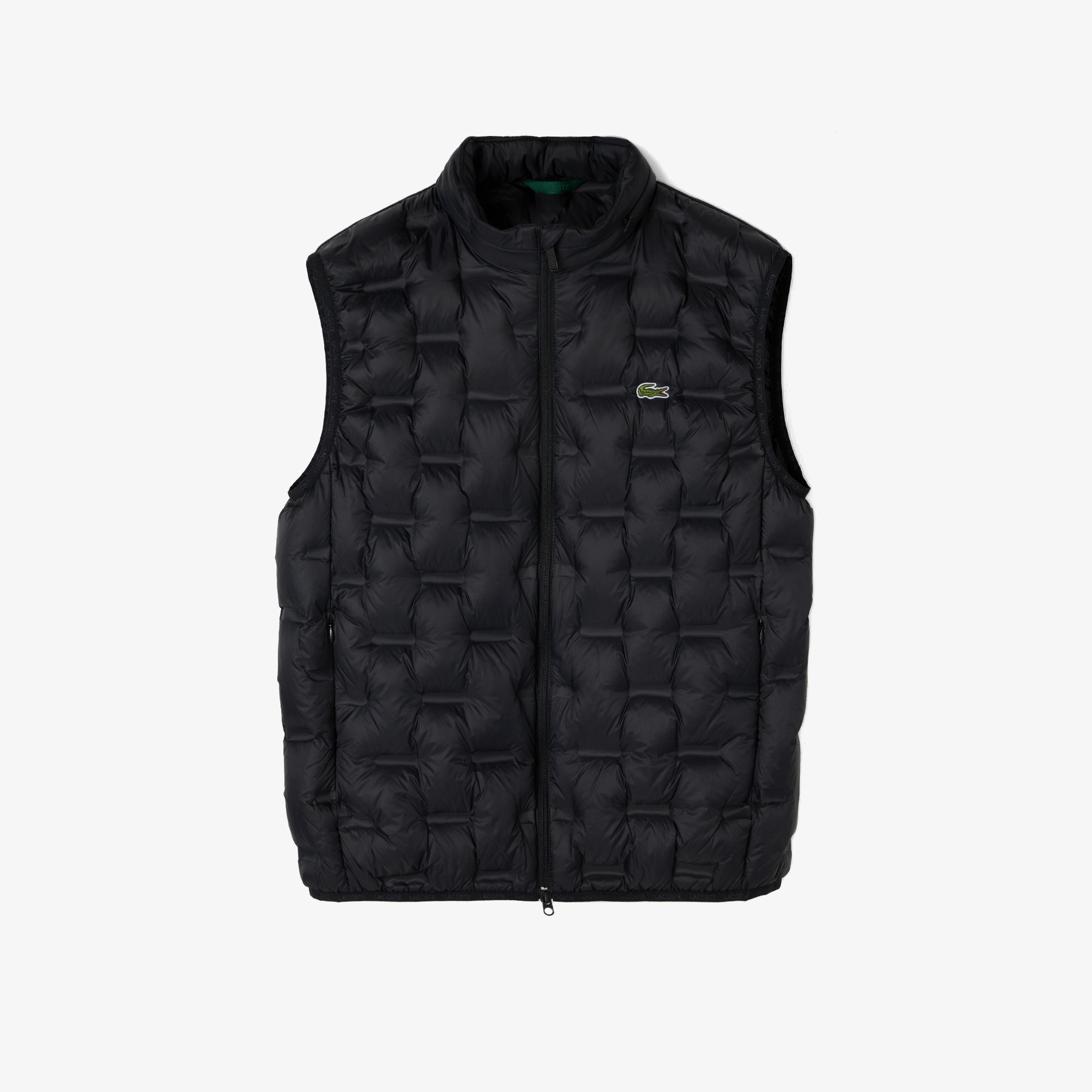 Erkek Dik Yaka Kapitone Siyah Yelek