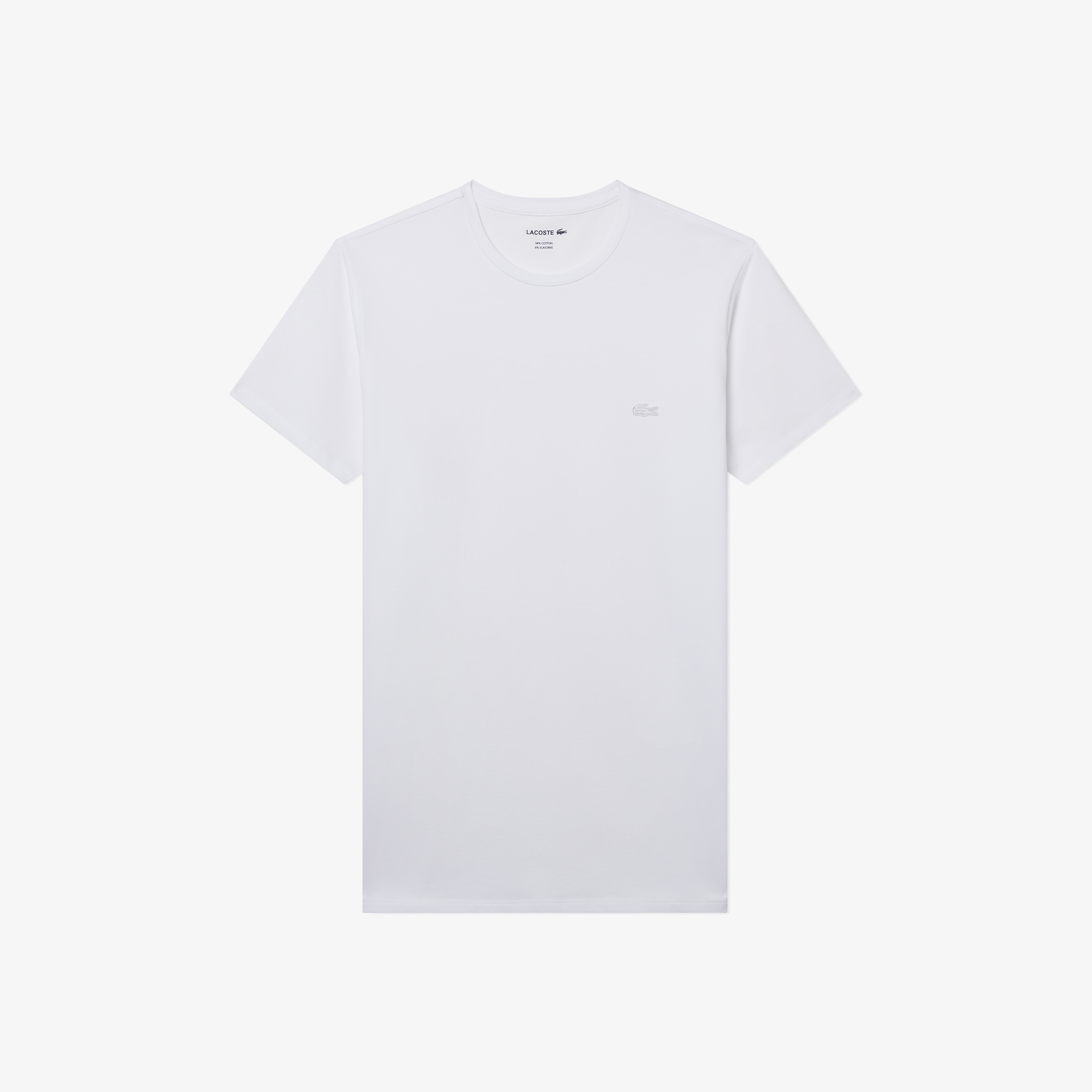 Lacoste Erkek Slim Fit Bisiklet Yaka Beyaz T-Shirt görsel 3