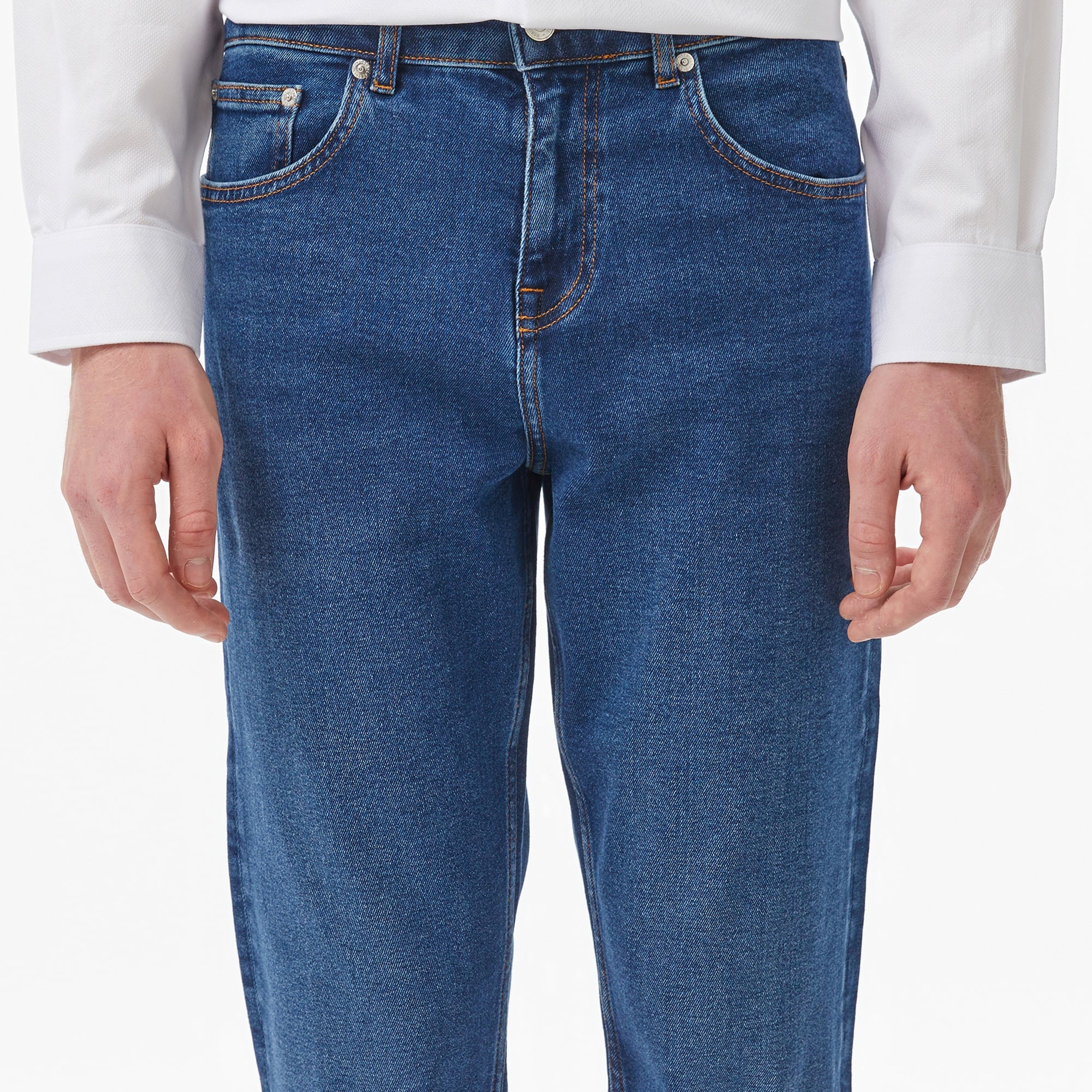 Erkek Slim Fit Lacivert Jean Pantolon