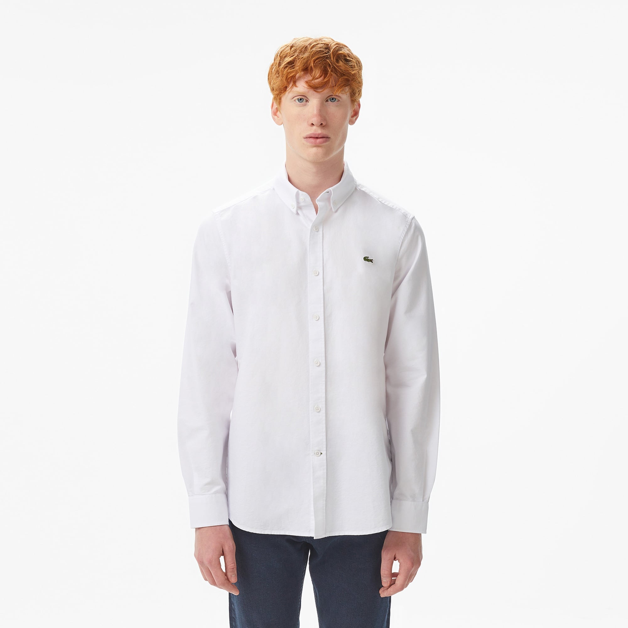 Erkek Slim Fit Beyaz Gömlek