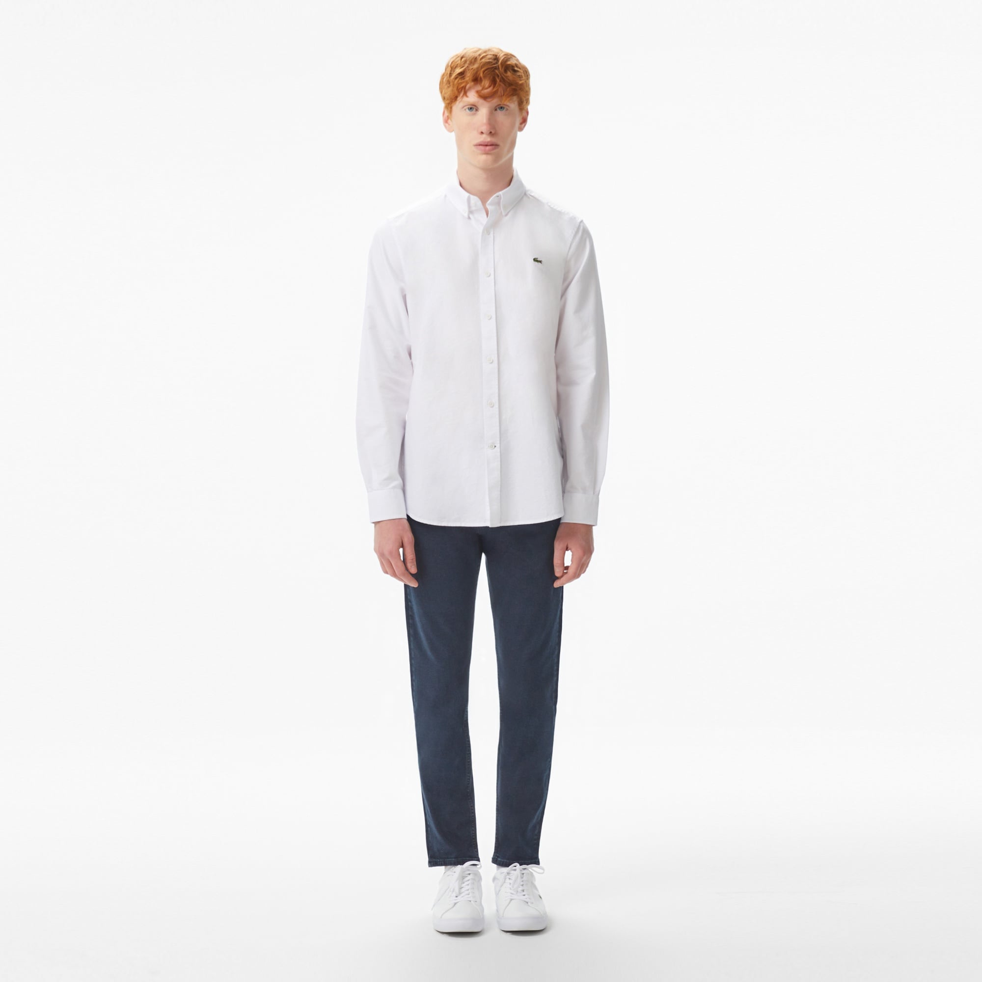 Erkek Slim Fit Beyaz Gömlek