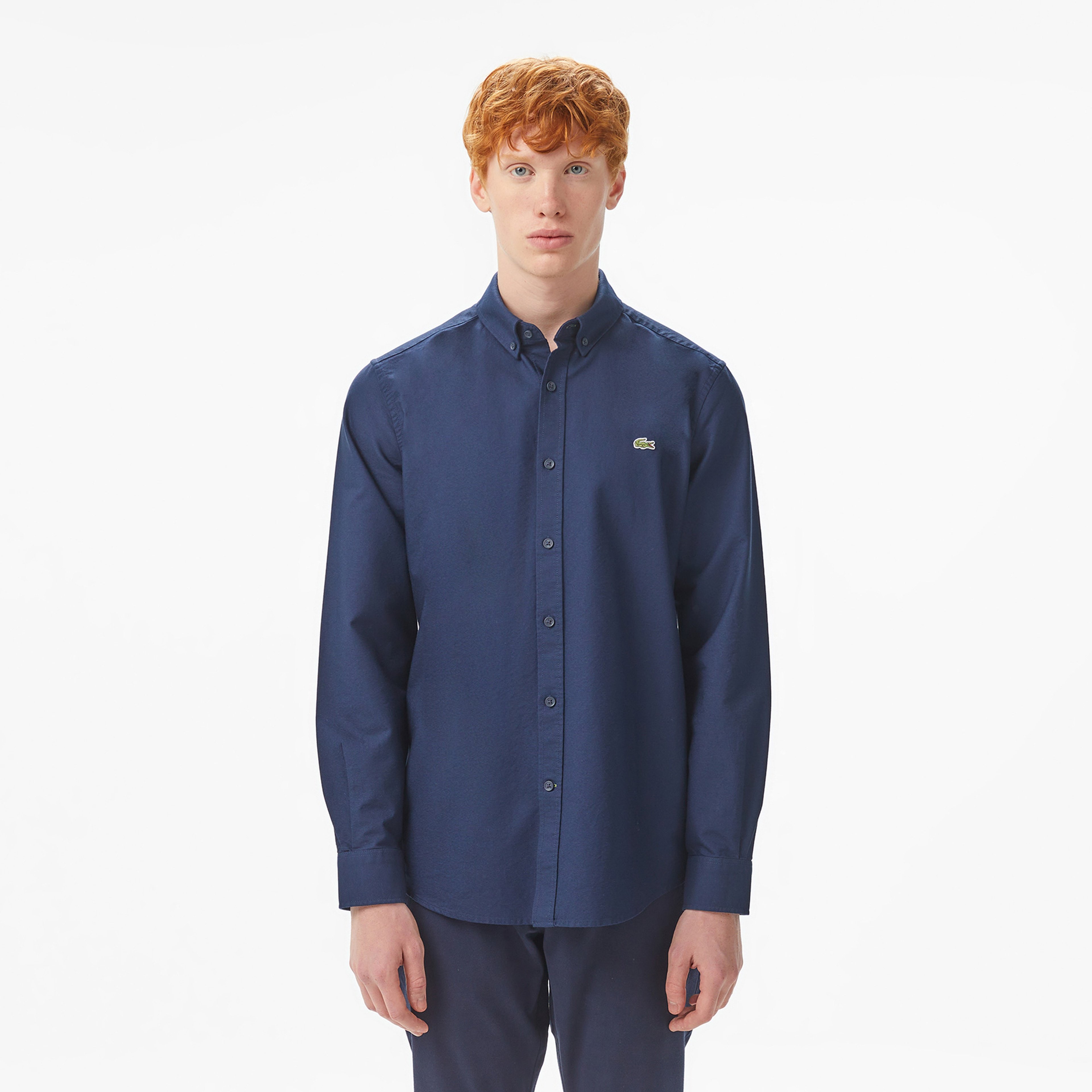 Erkek Slim Fit Lacivert Gömlek