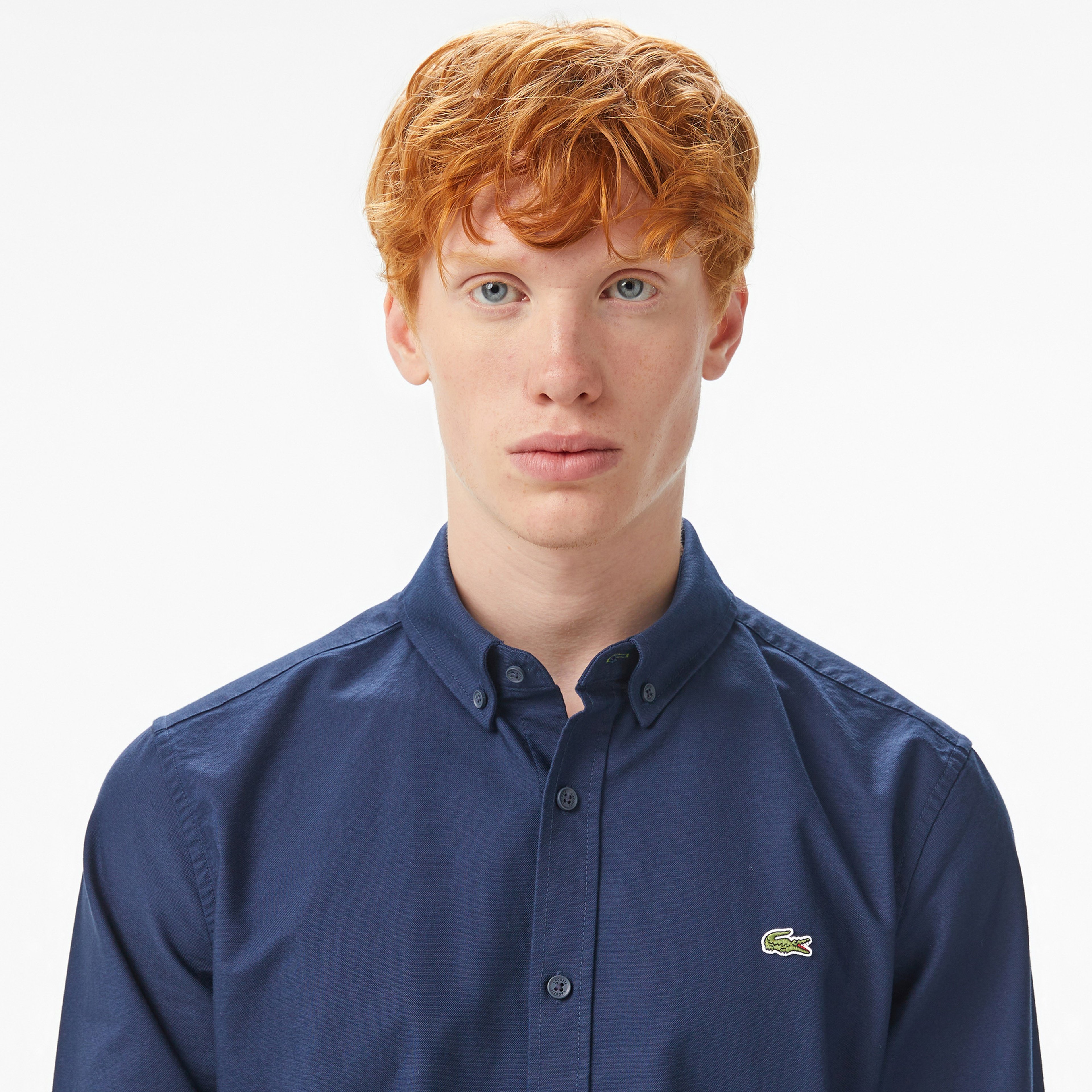 Erkek Slim Fit Lacivert Gömlek