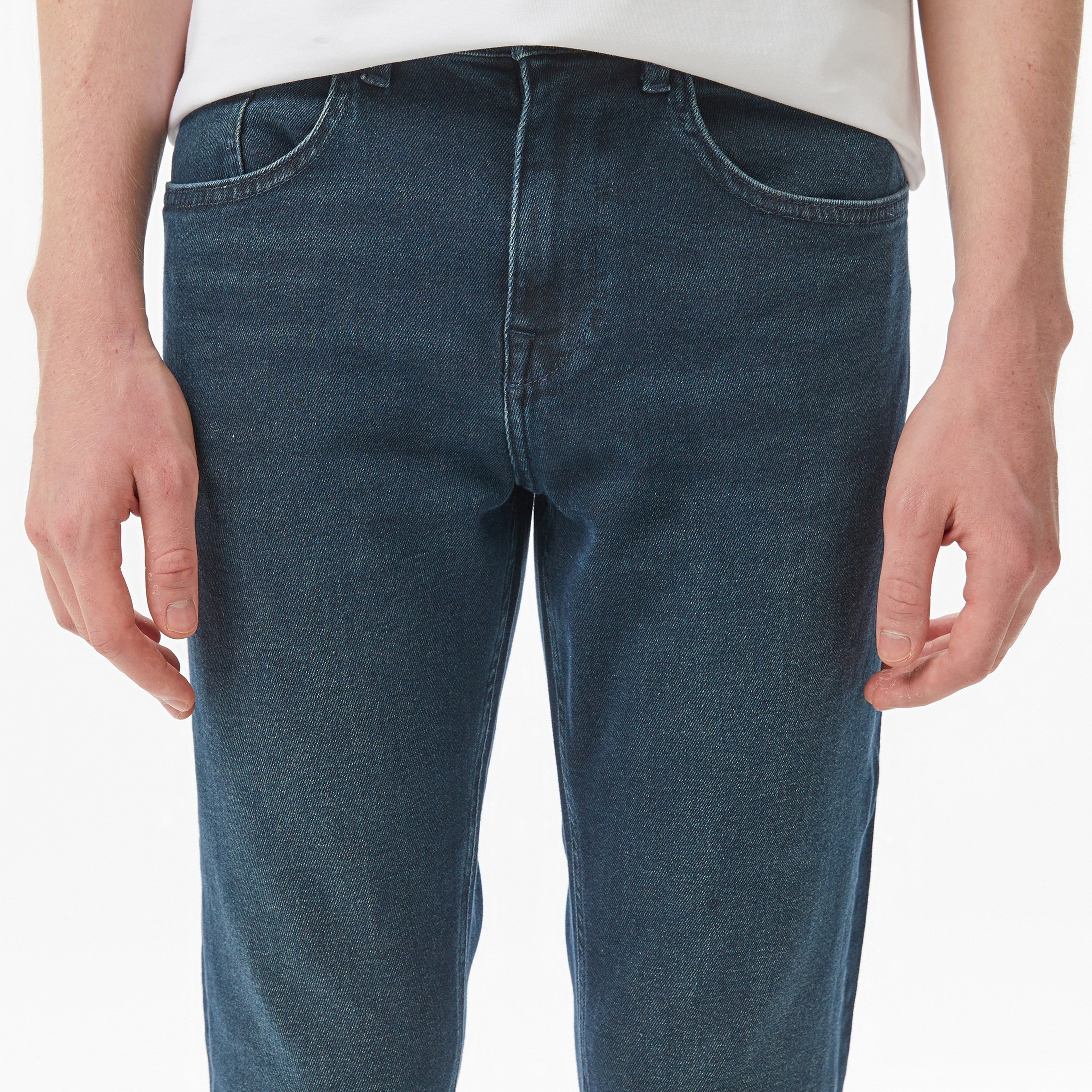 Erkek Regular Fit Koyu Mavi Jean Pantolon