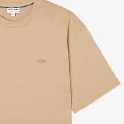 Erkek Relaxed Fit Bisiklet Yaka Bej T-Shirt Bej