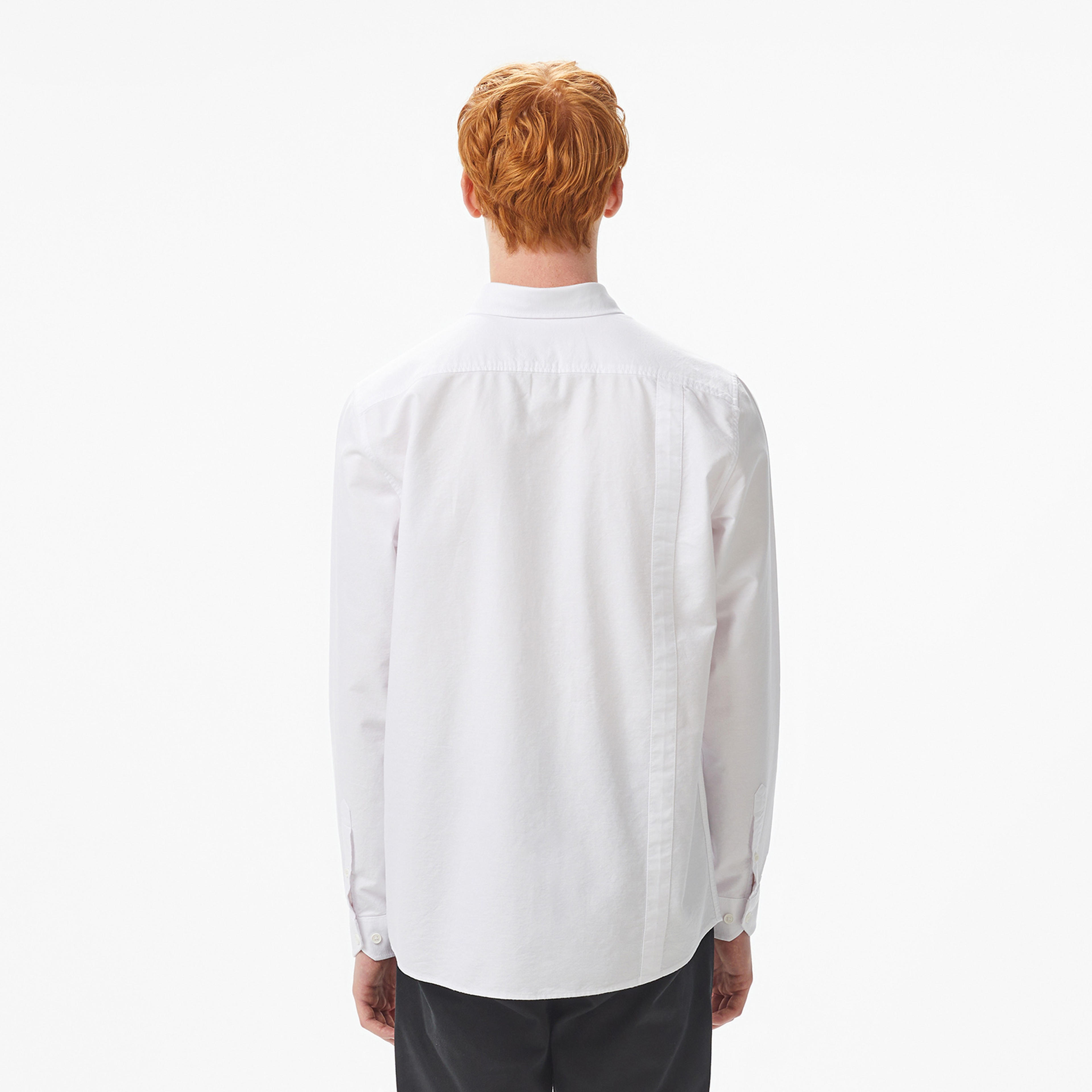 Erkek Regular Fit Düğmeli Yaka Beyaz Gömlek Erkek Regular Fit Düğmeli Yaka Beyaz Gömlek