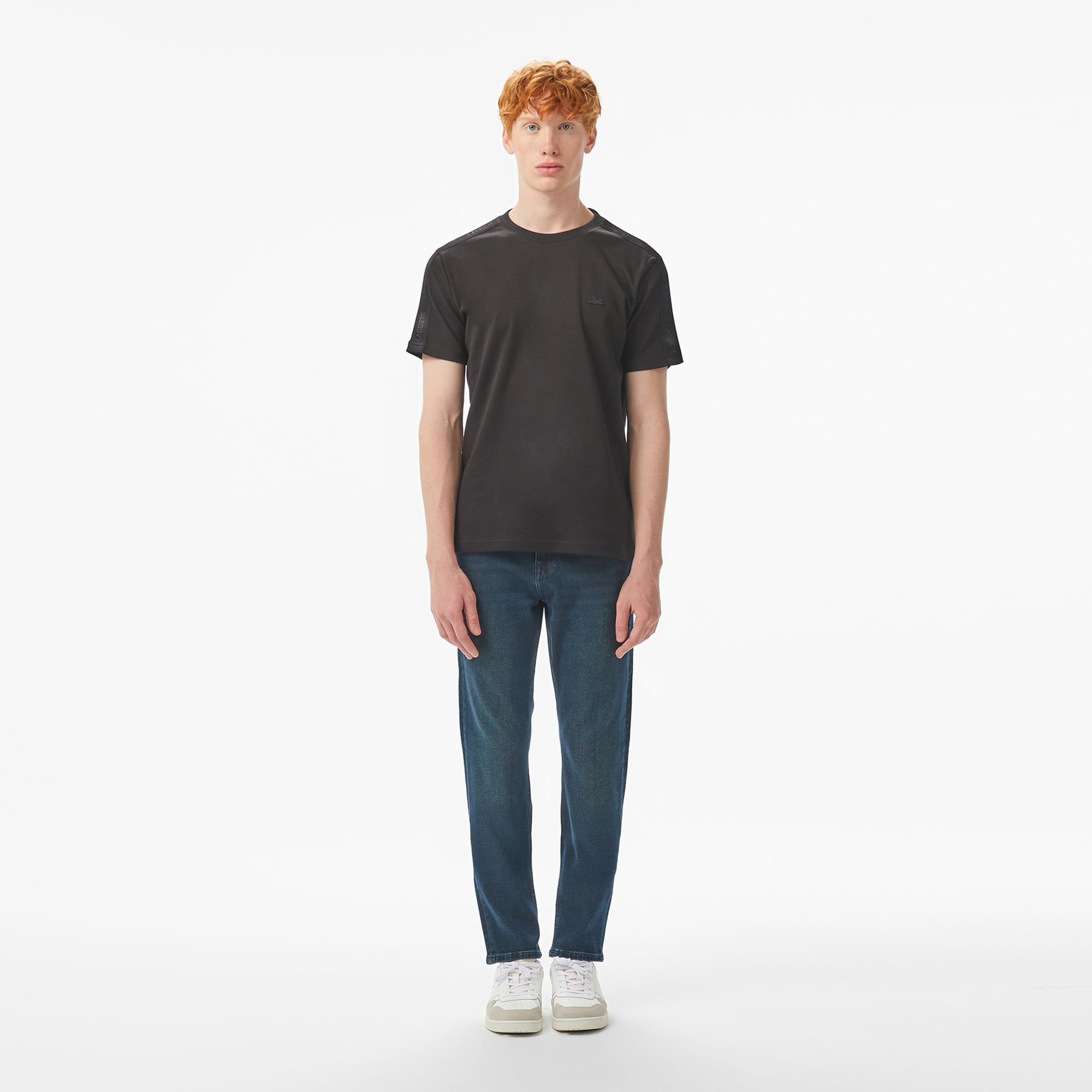 Erkek Oversize Fit Bisiklet Yaka Siyah T-Shirt TH2614.031 | Lacoste