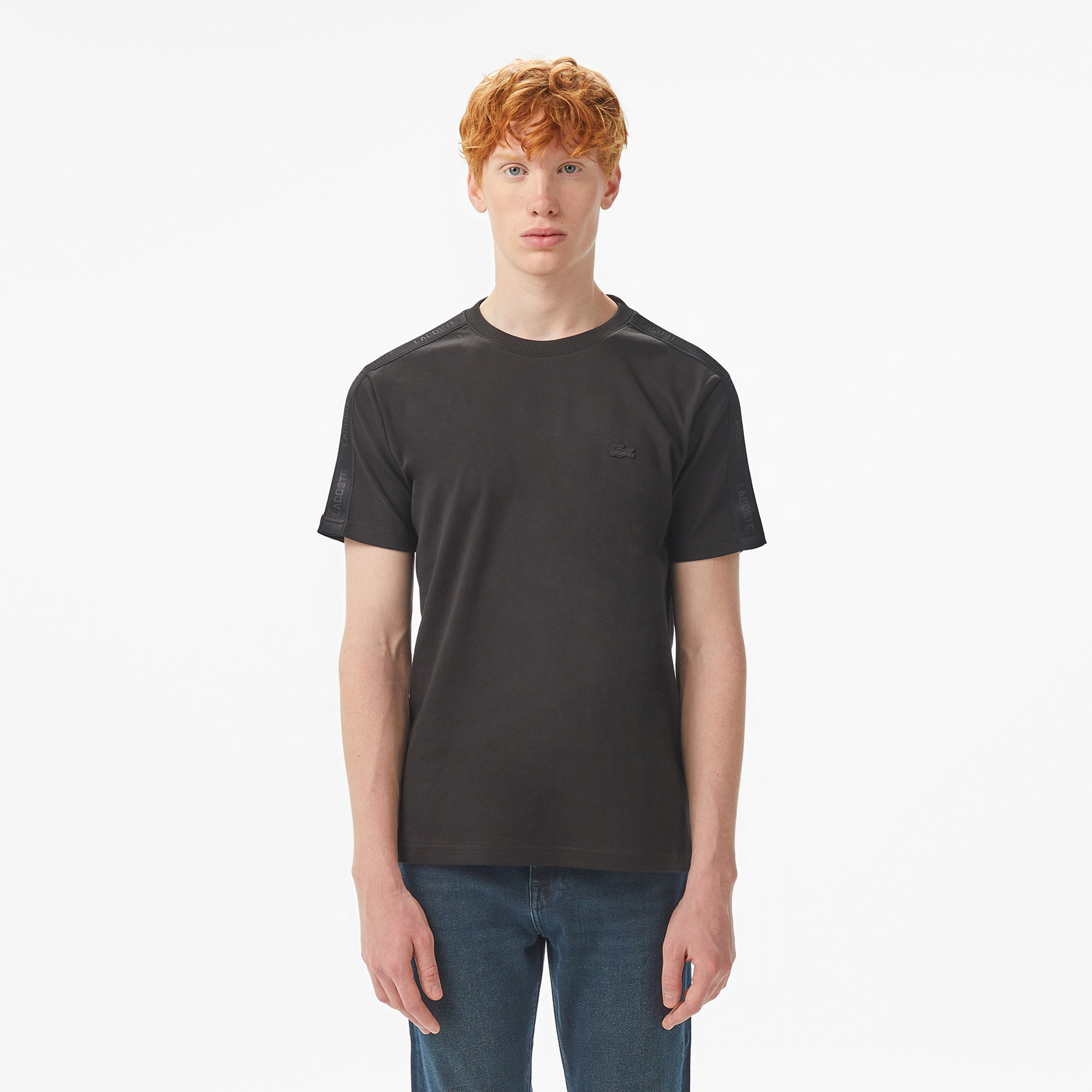 Erkek Oversize Fit Bisiklet Yaka Siyah T-Shirt TH2614-031 | Lacoste