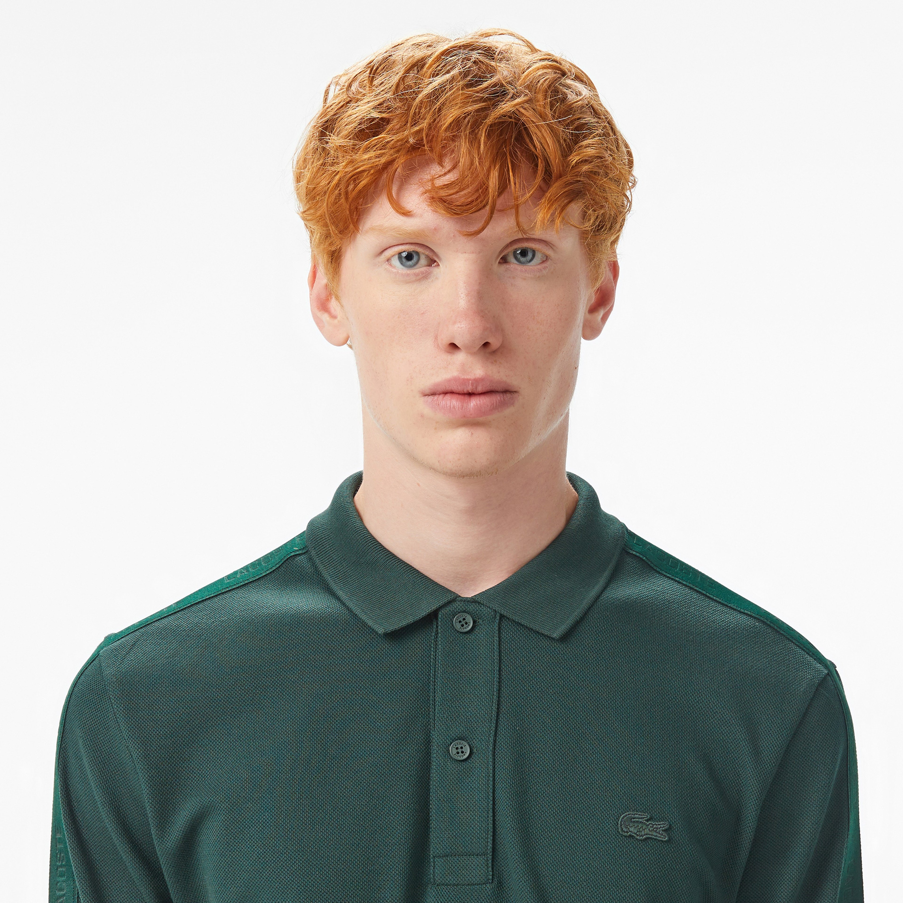 Erkek Regular Fit Uzun Kollu Koyu Yeşil Polo Erkek Regular Fit Uzun Kollu Koyu Yeşil Polo