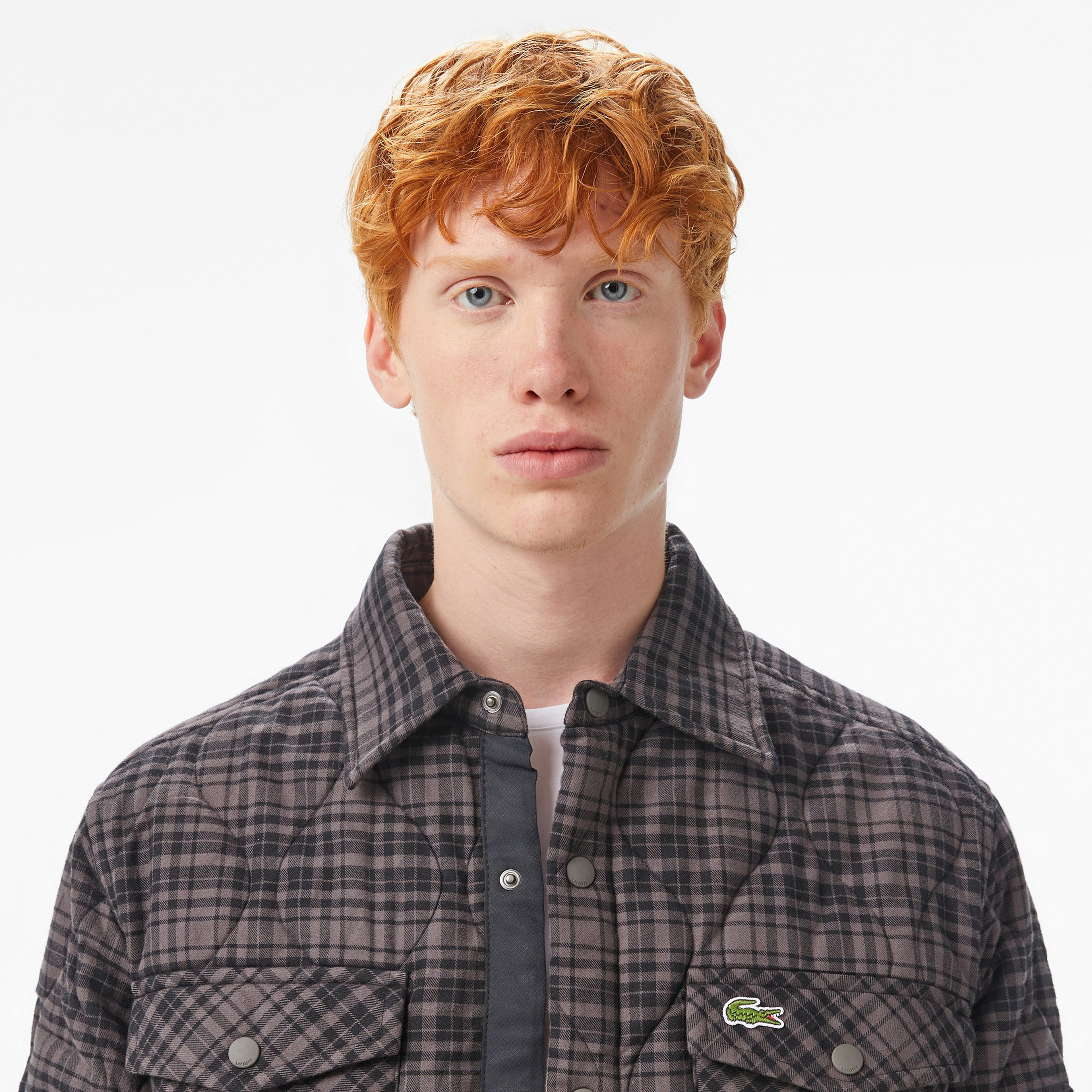 Erkek Relaxed Fit Kareli Siyah Dış Gömlek