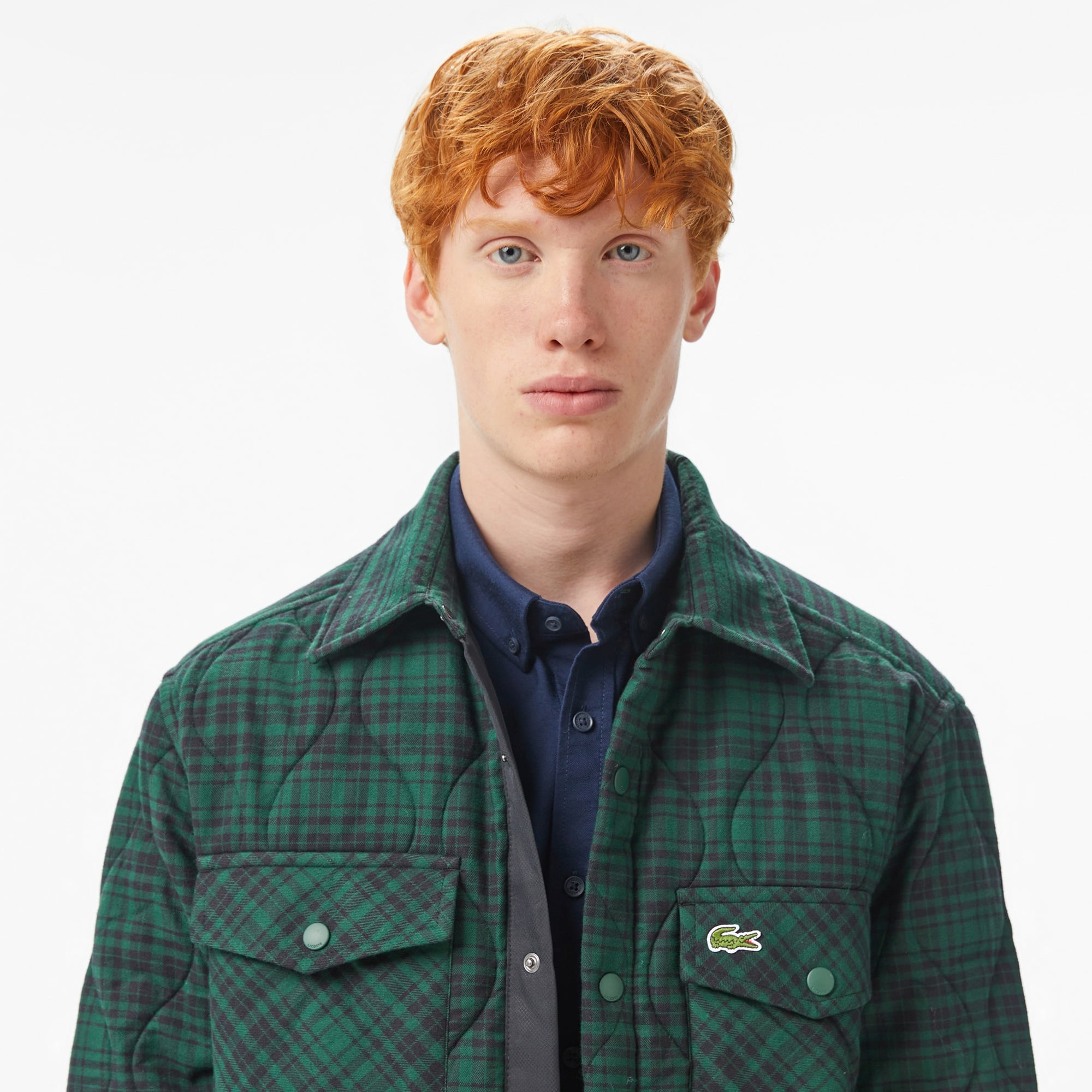 Erkek Relaxed Fit Kareli Yeşil Dış Gömlek