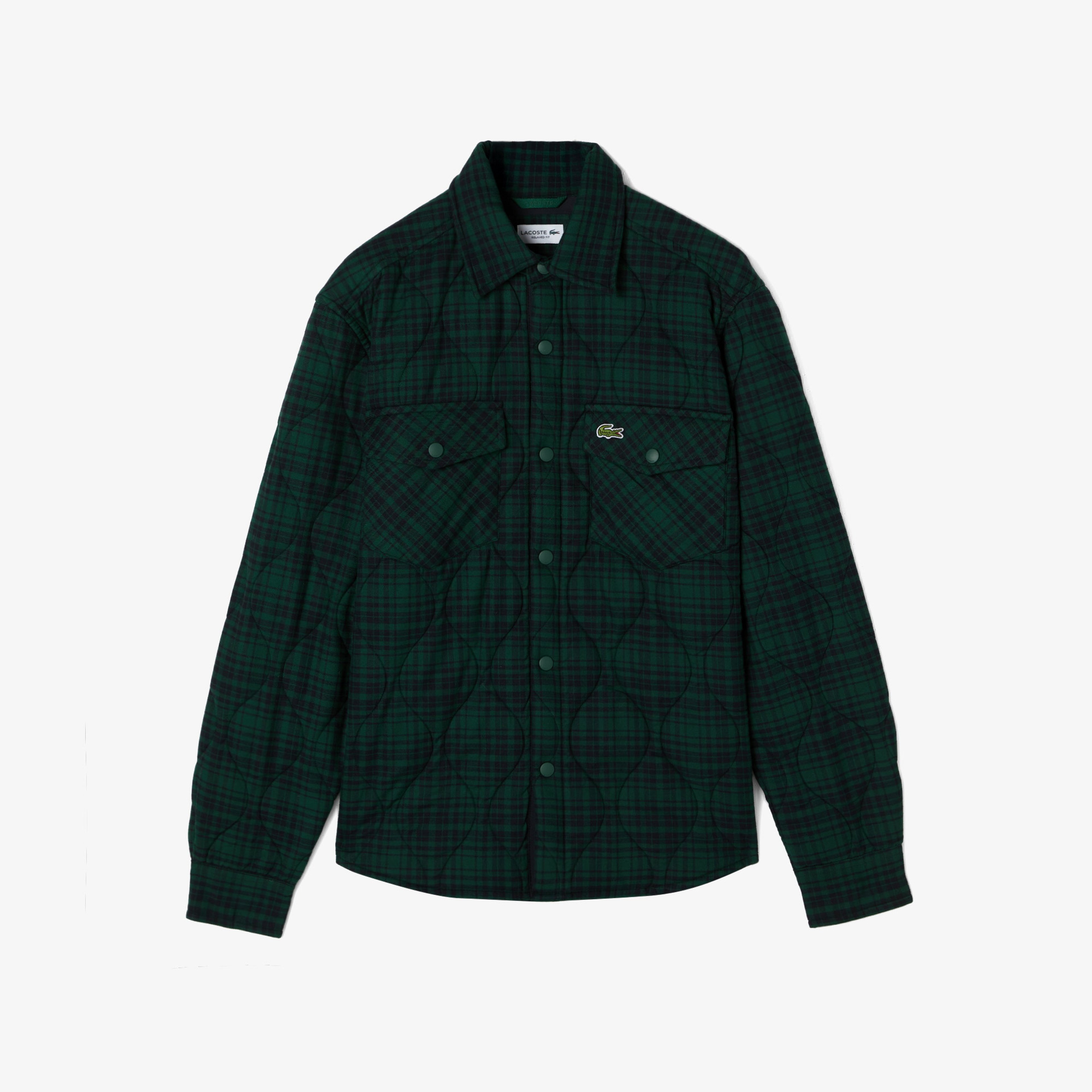 Erkek Relaxed Fit Kareli Yeşil Dış Gömlek