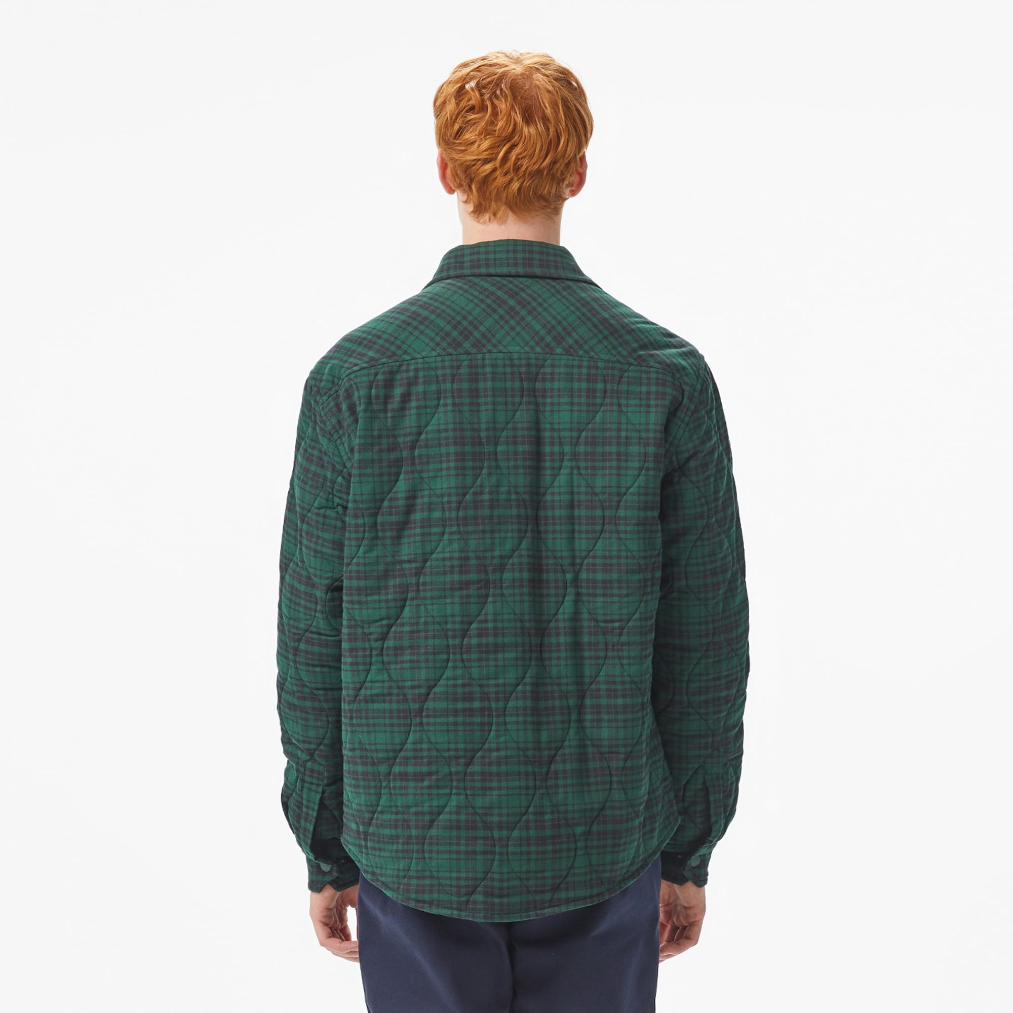 Erkek Relaxed Fit Kareli Yeşil Dış Gömlek