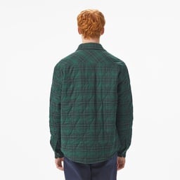 Erkek Relaxed Fit Kareli Yeşil Dış Gömlek Yeşil