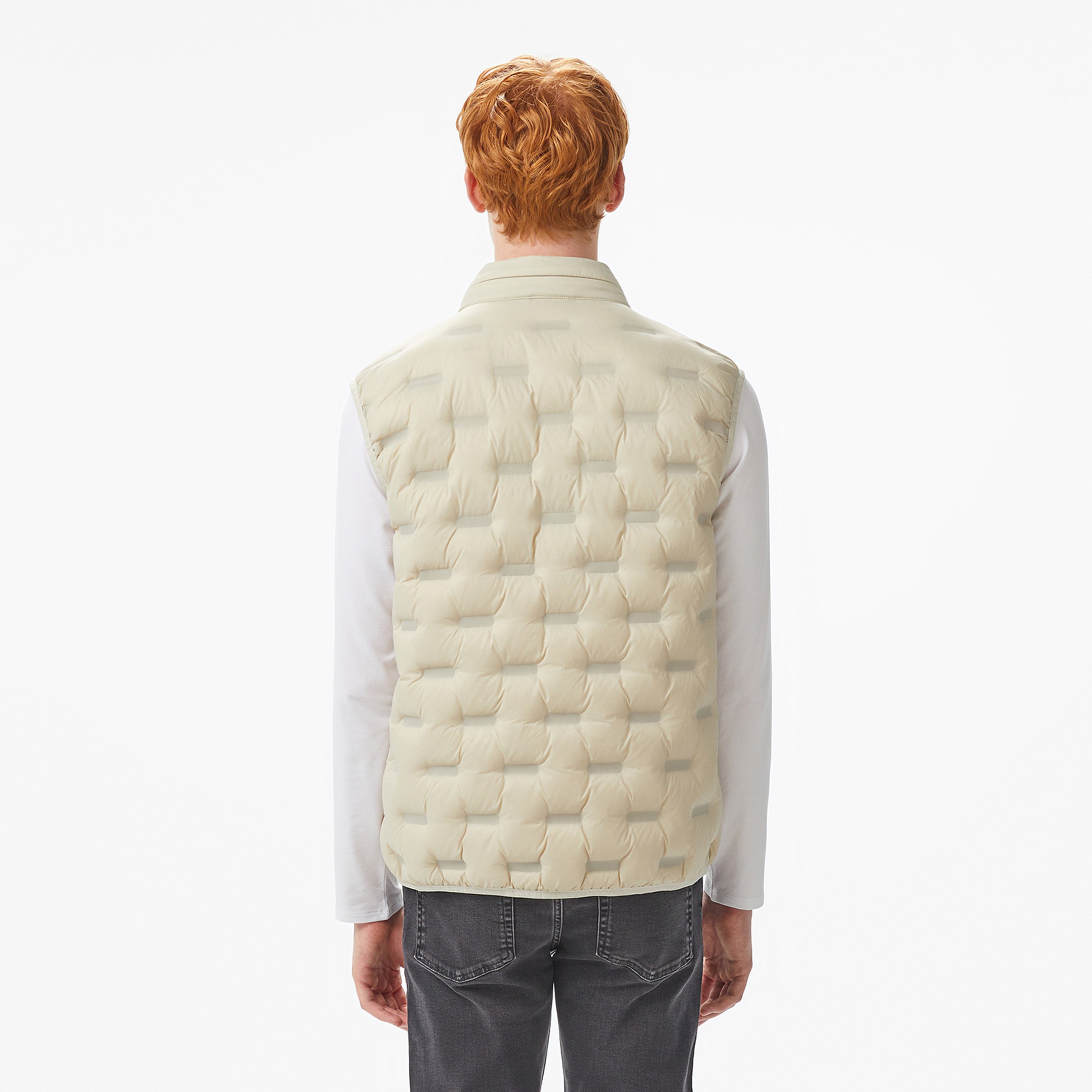 Erkek Dik Yaka Açık Gri Yelek