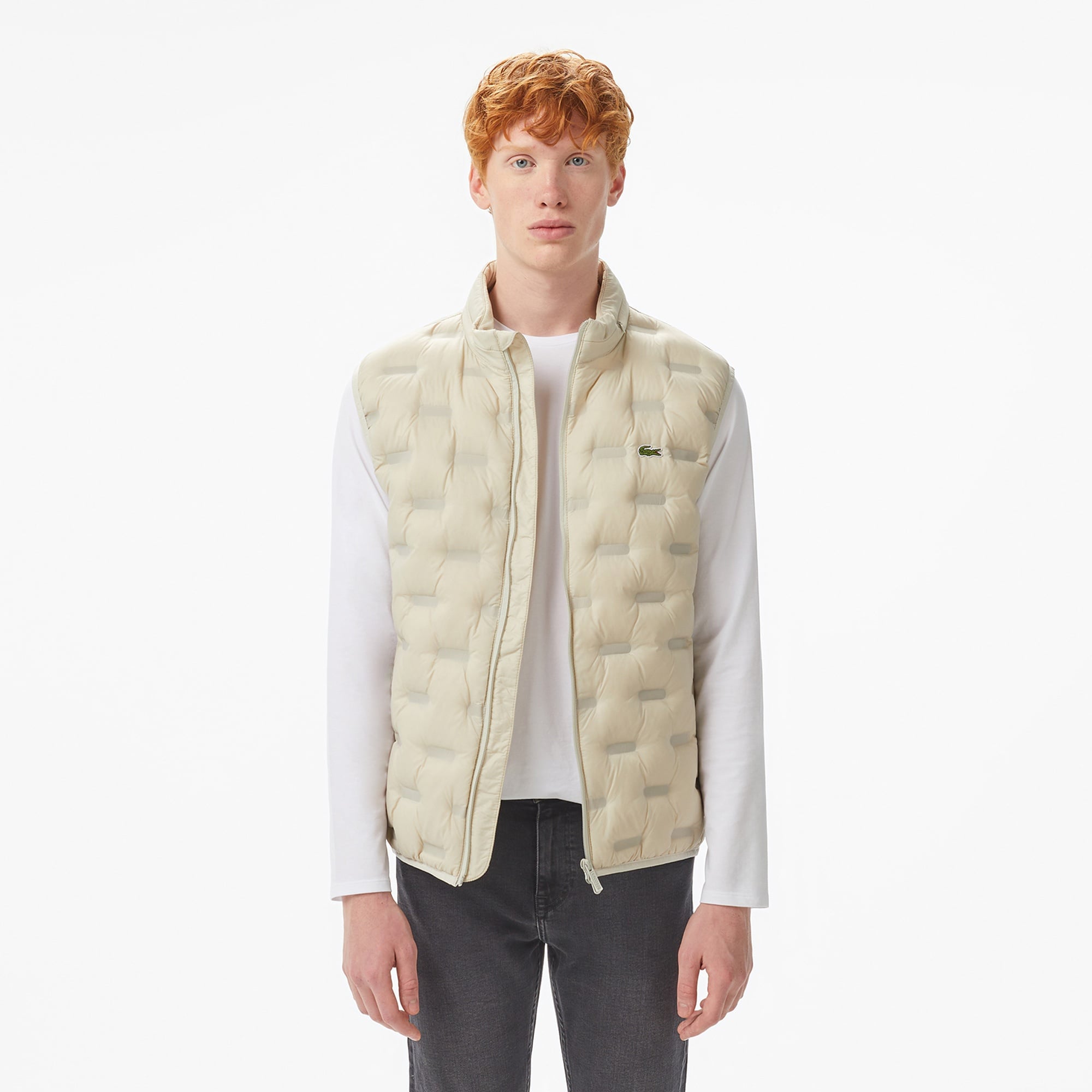 Erkek Dik Yaka Açık Gri Yelek