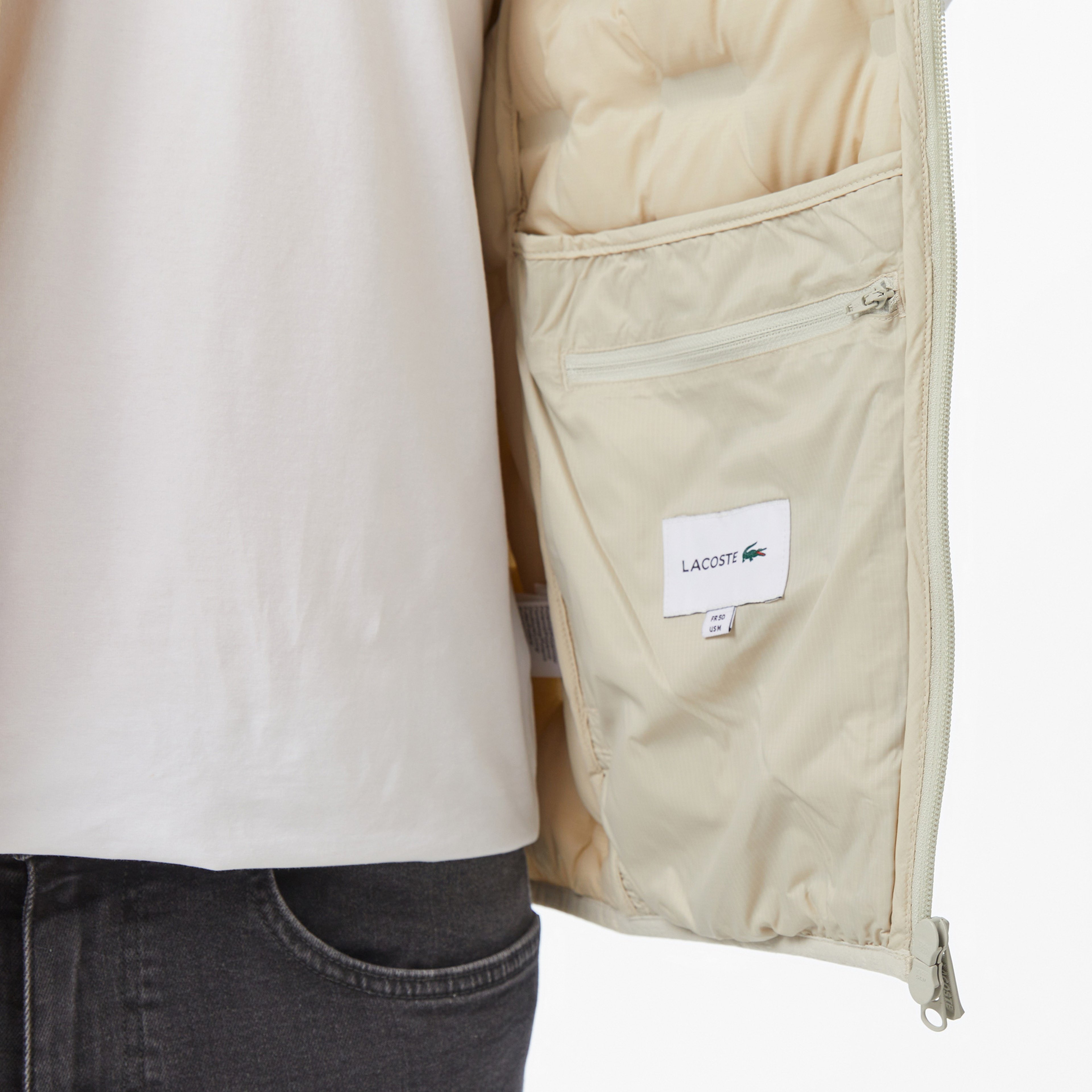 Erkek Dik Yaka Açık Gri Yelek