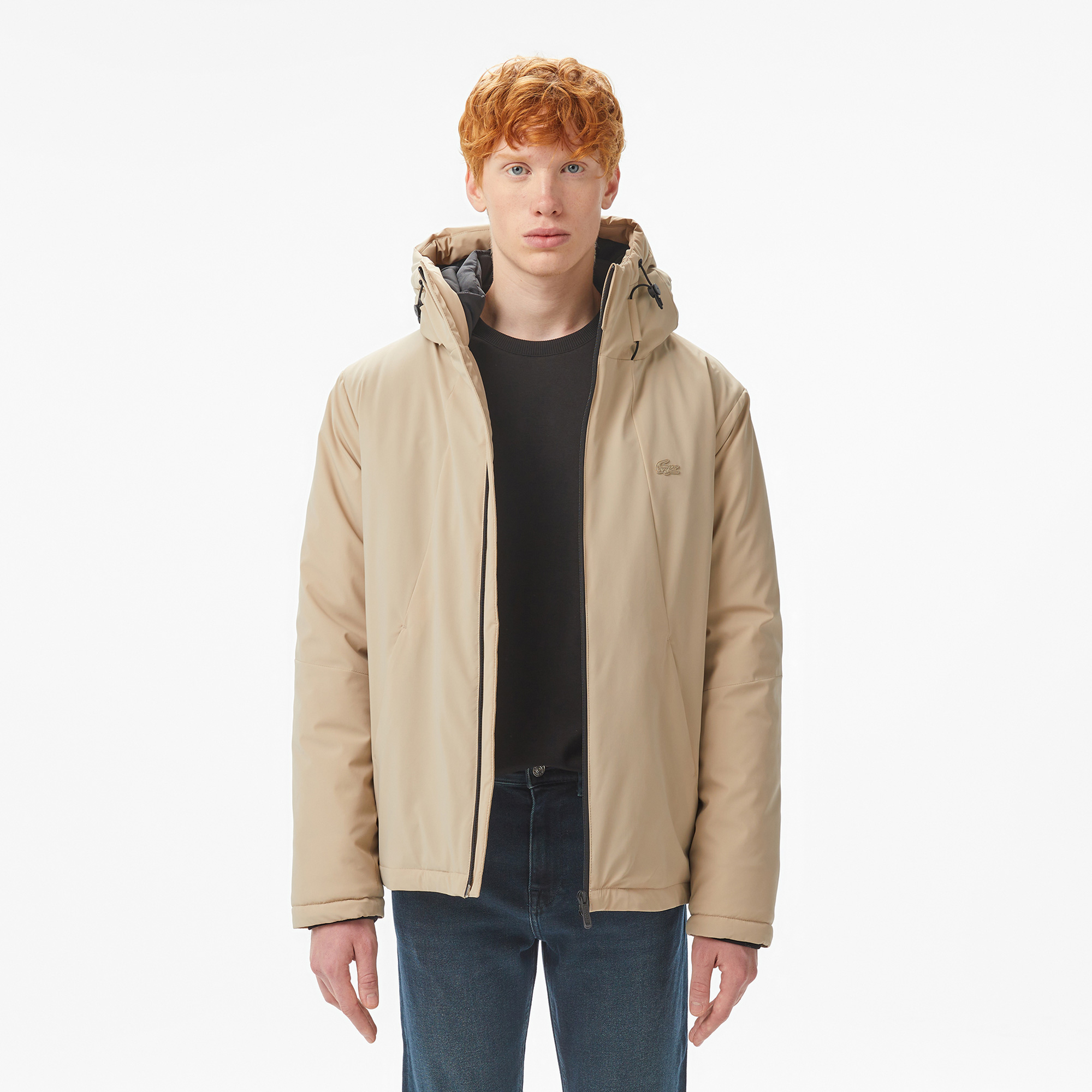 Erkek Kapüşonlu Bej Mont BH2643-E8M | Lacoste