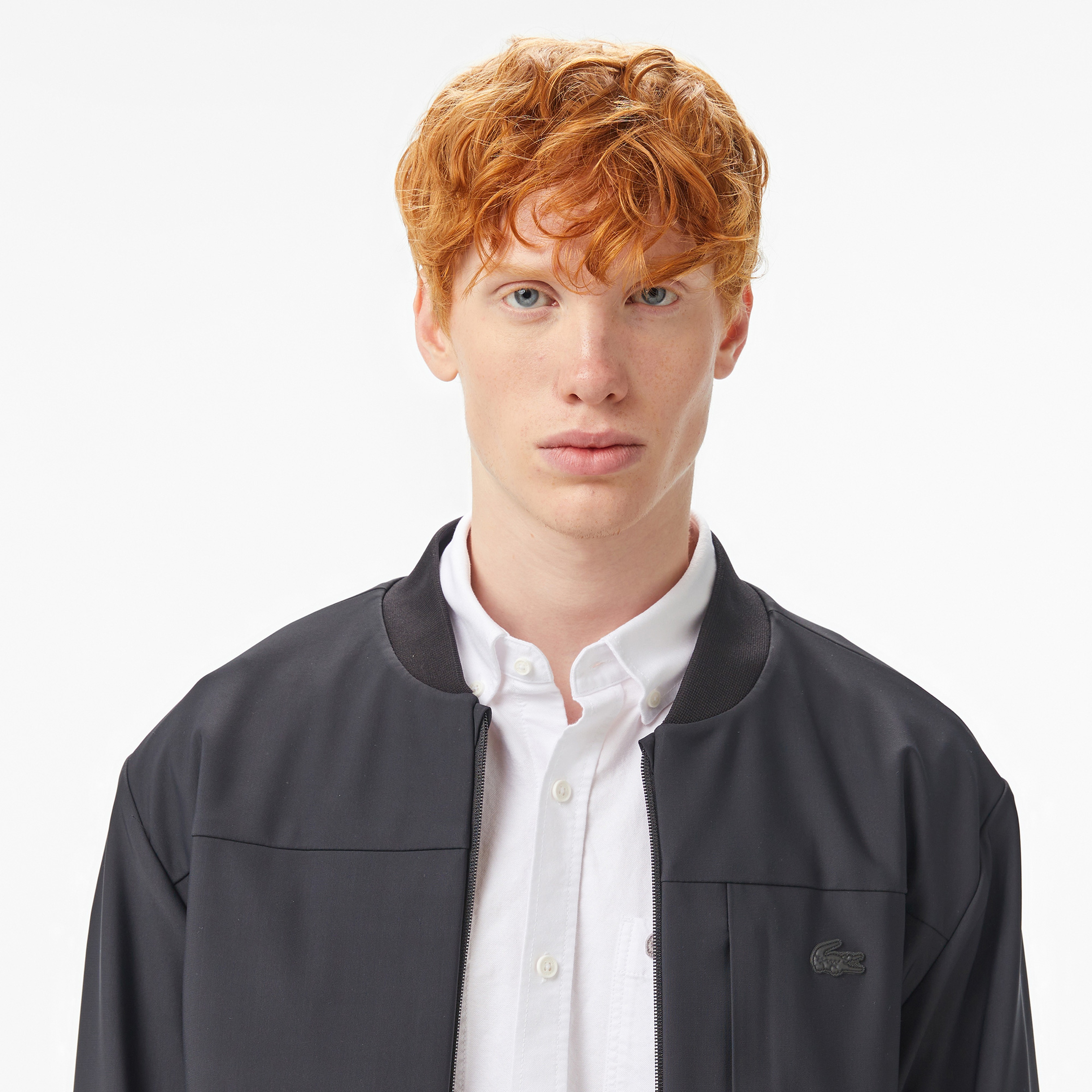 Erkek Hakim Yaka Siyah Bomber Ceket