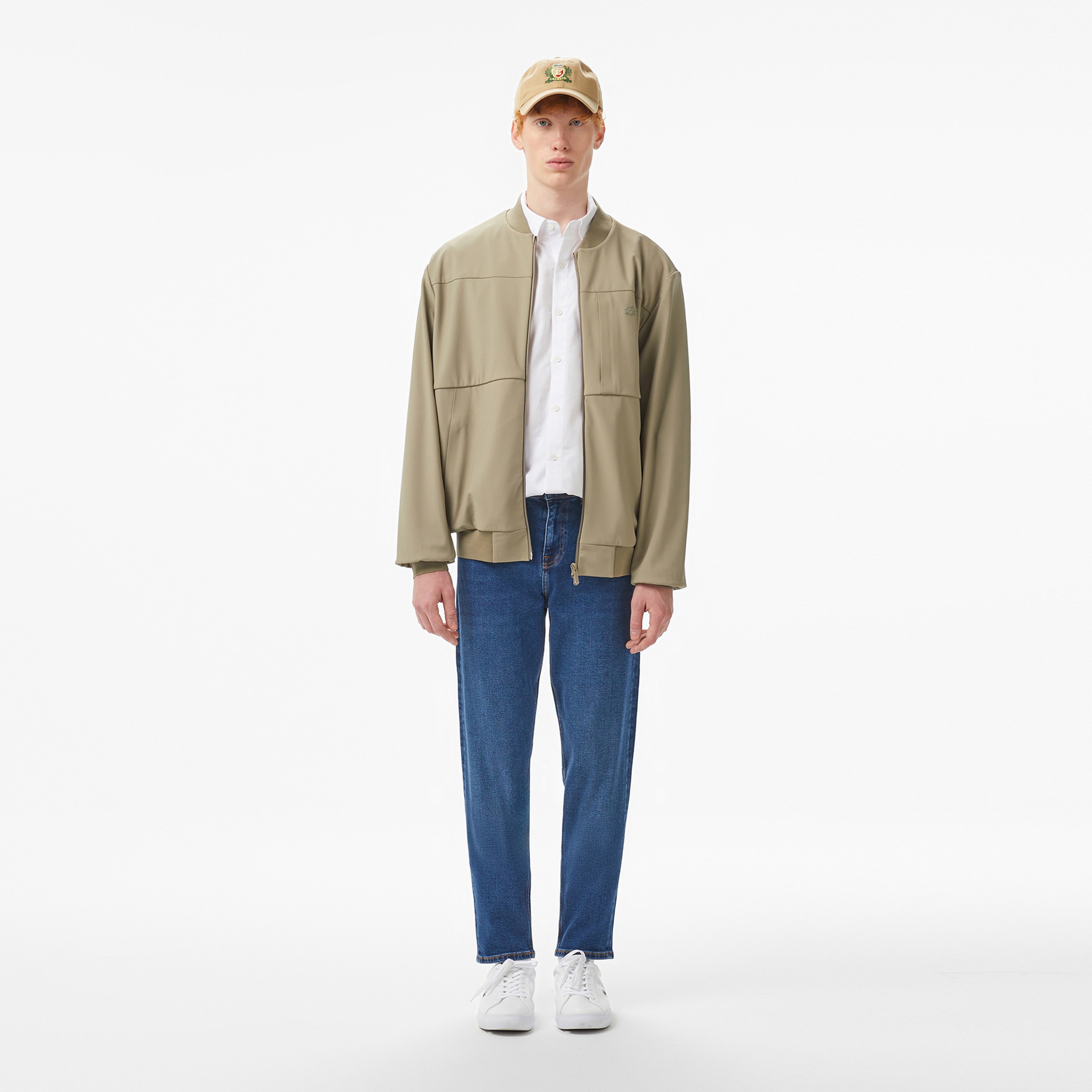 Erkek Hakim Yaka Açık Kahverengi Bomber Ceket