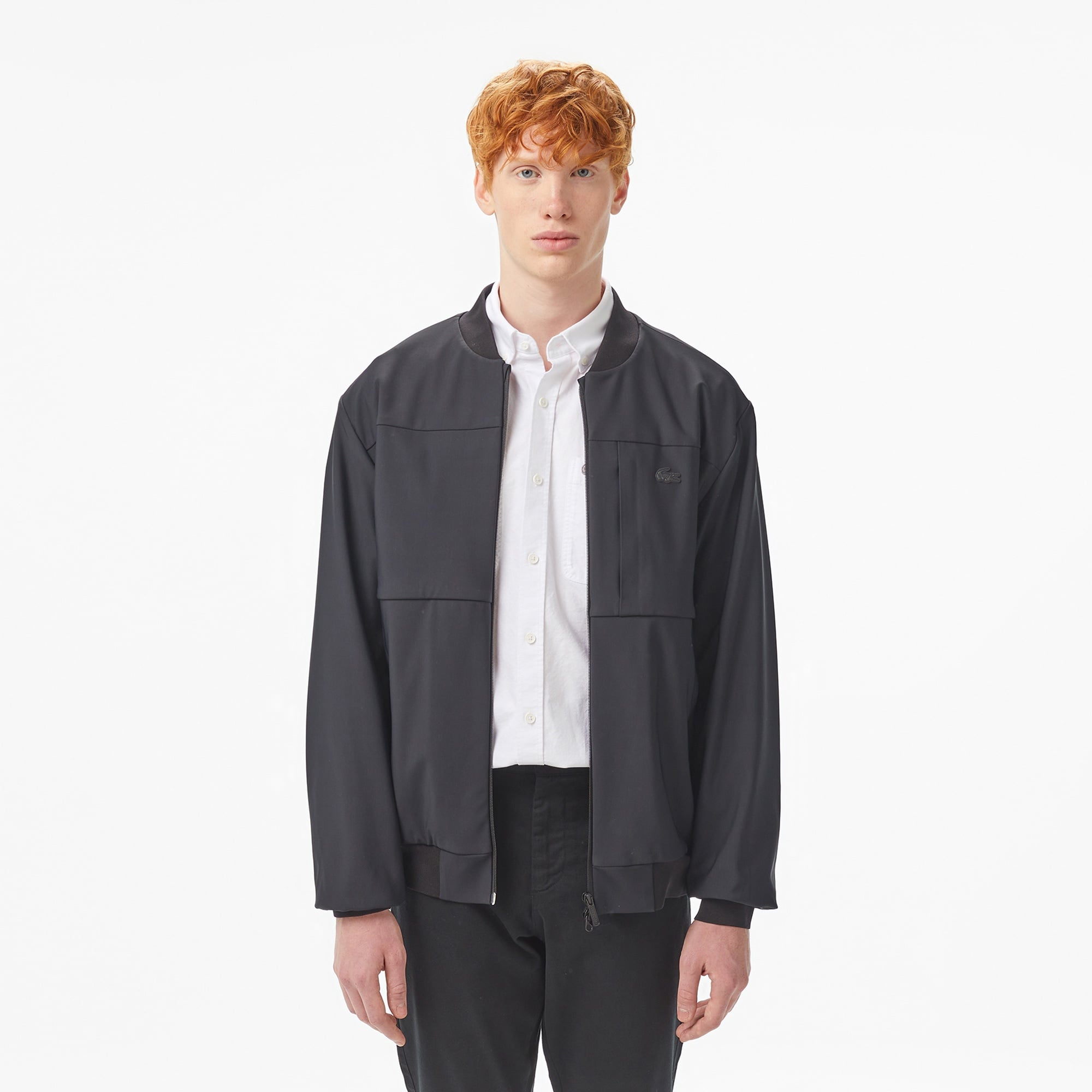 Erkek Hakim Yaka Siyah Bomber Ceket