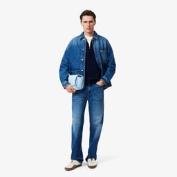 Erkek Regular Fit Fermuarlı Organik Pamuk Lacivert Hırka Lacivert