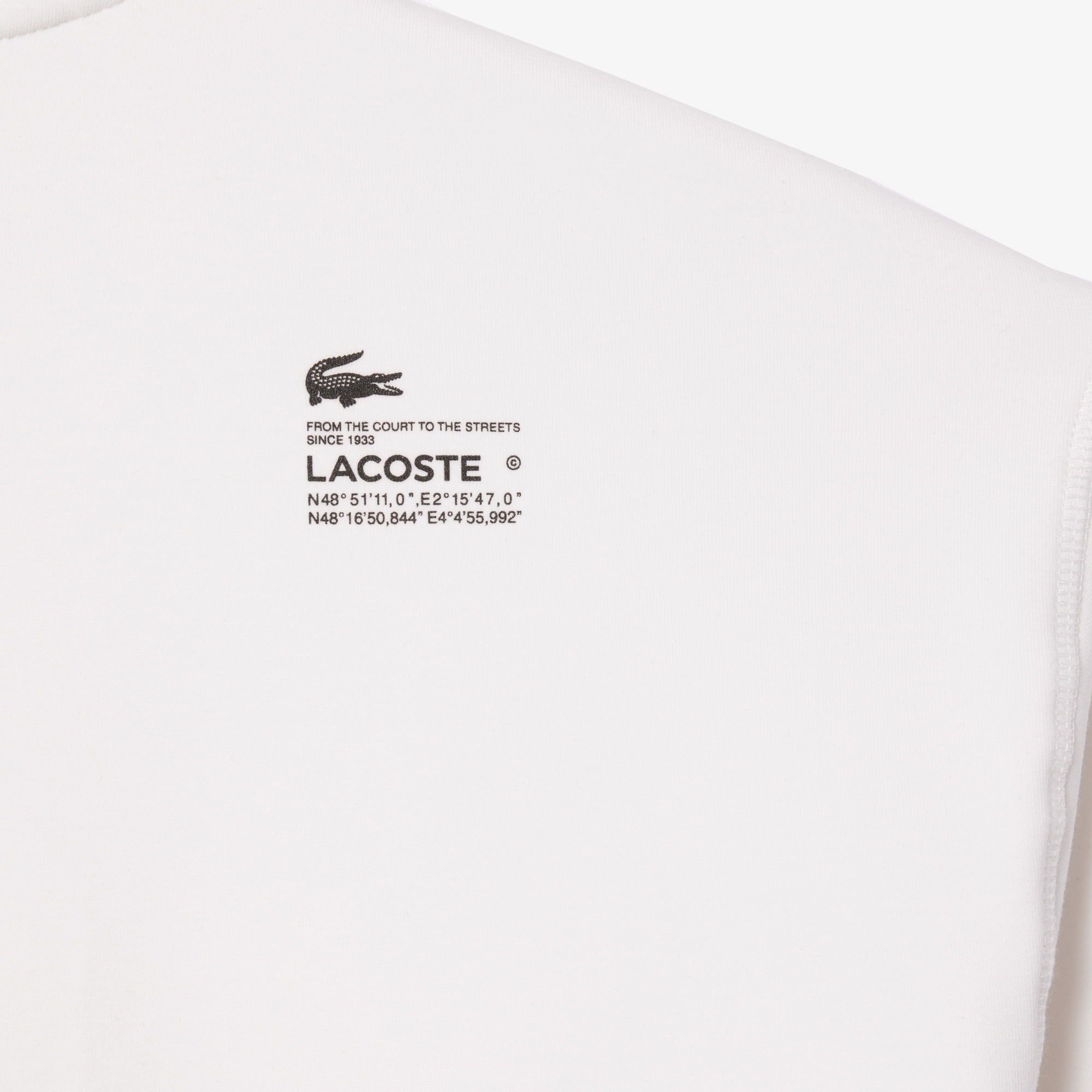 Lacoste Kadın Relaxed Fit Kapüşonlu Beyaz Sweatshirt