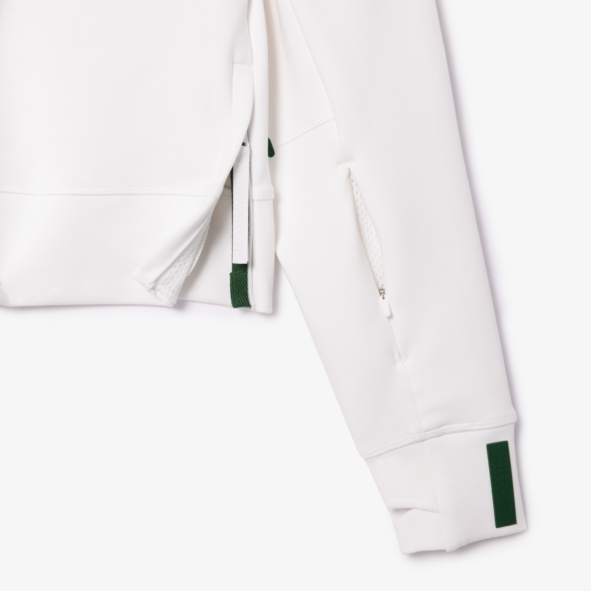 Lacoste Kadın Relaxed Fit Kapüşonlu Beyaz Sweatshirt