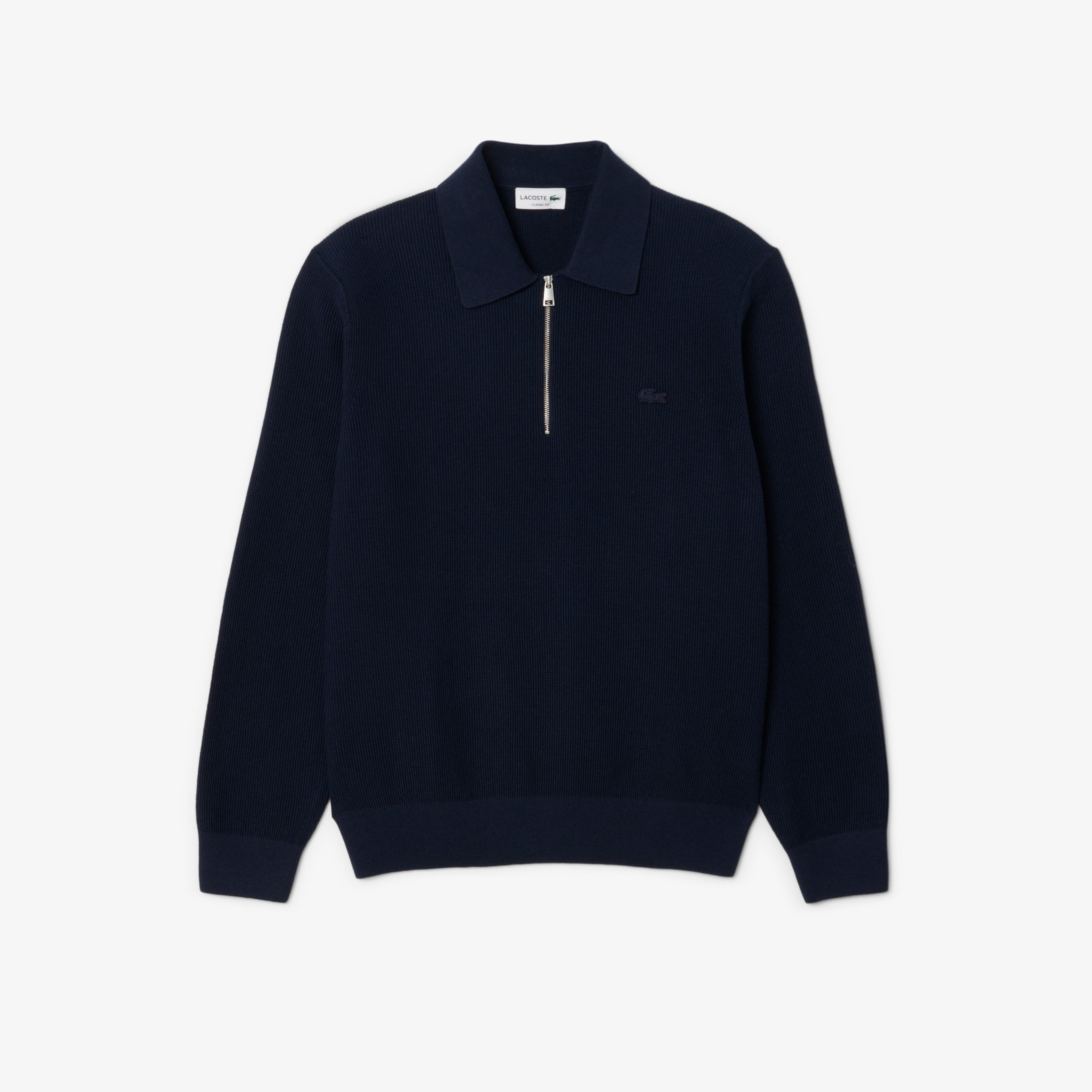 Erkek Classic Fit Yarım Fermuarlı Lacivert Kazak