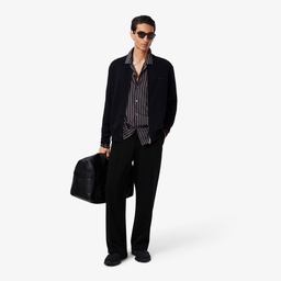 Erkek Classic Fit Fermuarlı Siyah Hırka Siyah