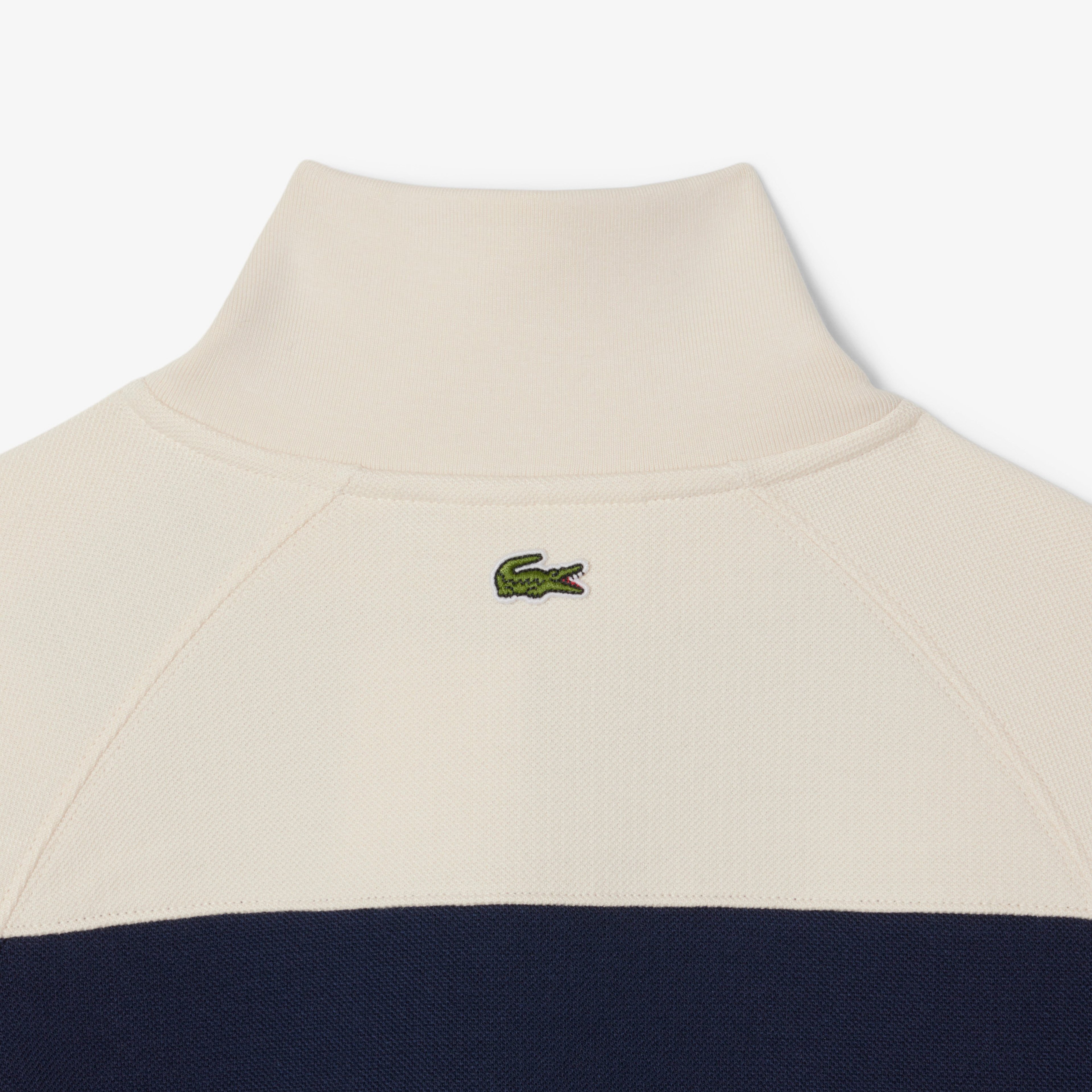 Kadın Relaxed Fit Fermuarlı Çizgili Lacivert Sweatshirt