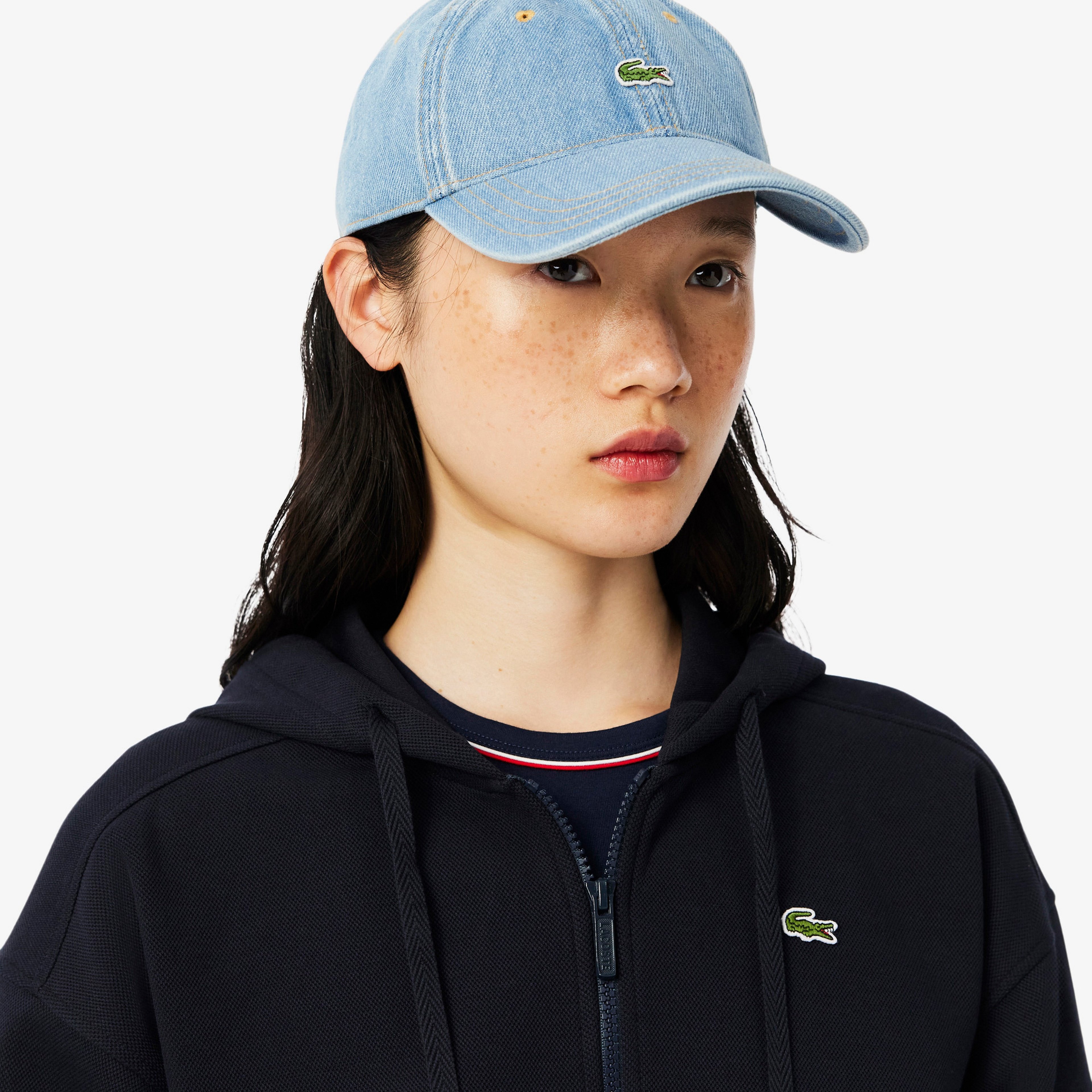 Kadın Regular Fit Fermuarlı Lacivert Sweatshirt