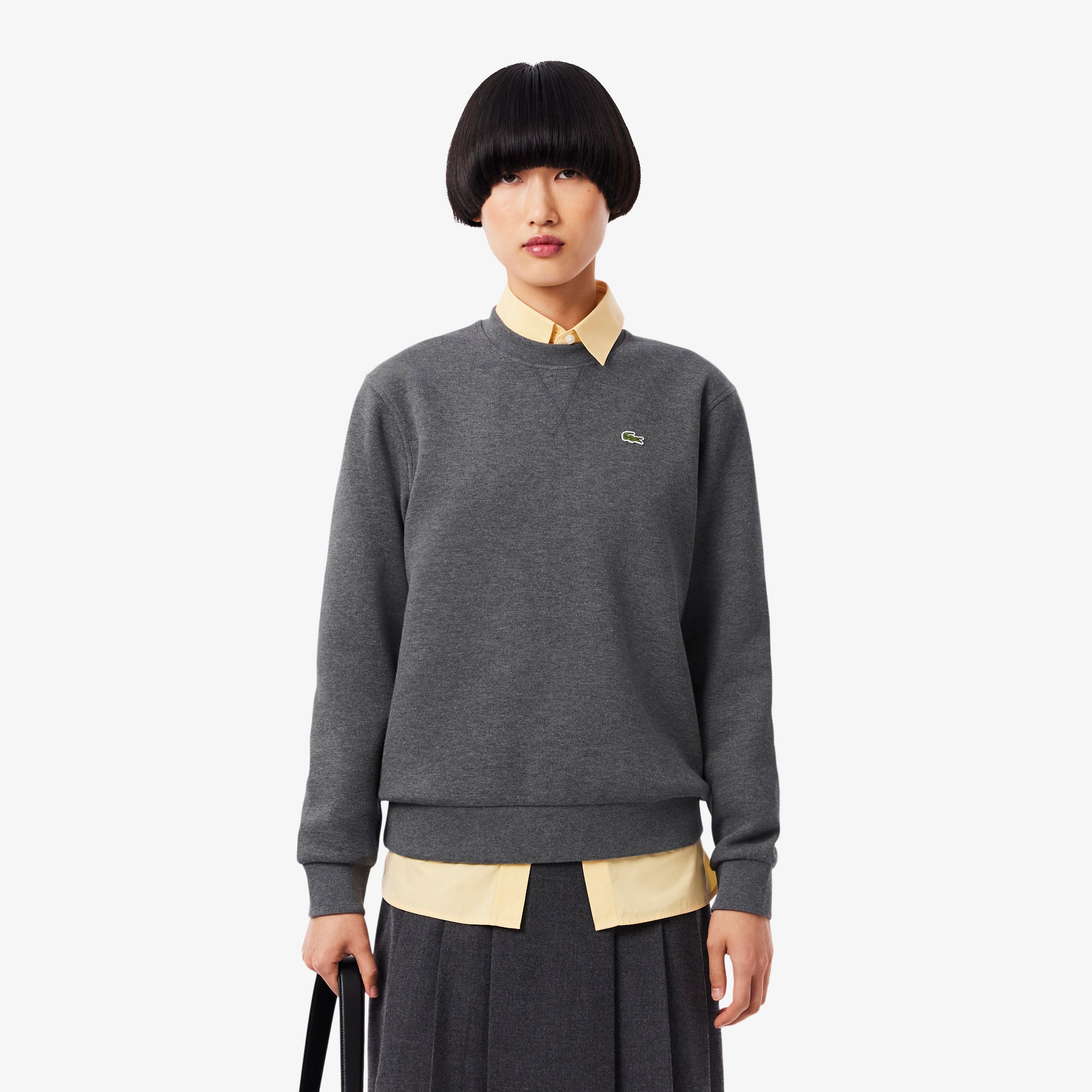 Kadın Relaxed Fit Bisiklet Yaka Gri Sweatshirt