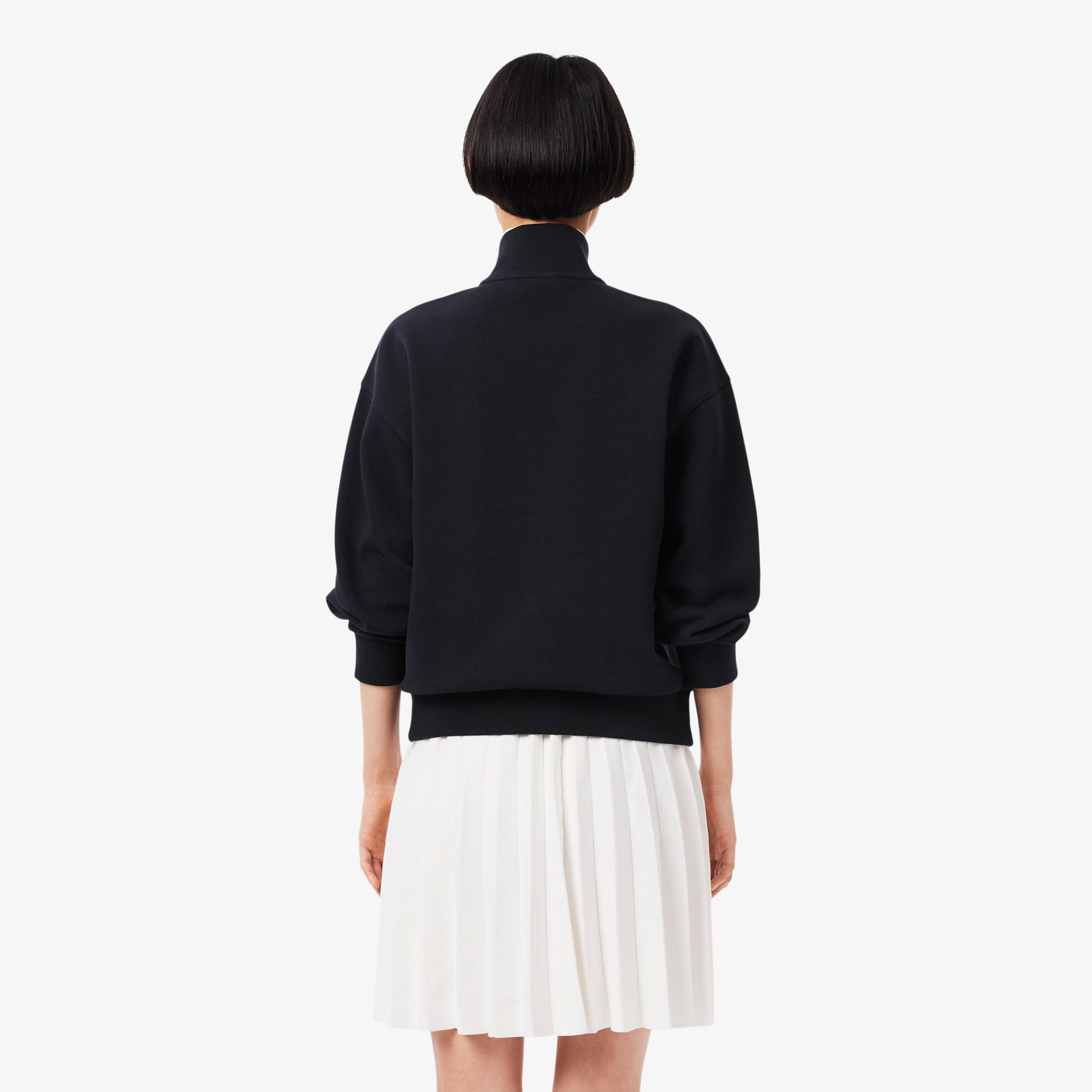 Kadın Relaxed Fit Yarım Fermuarlı Lacivert Sweatshirt