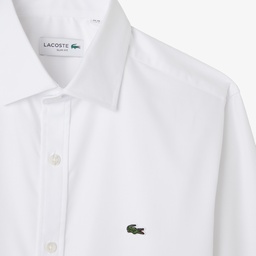 Erkek Slim Fit Beyaz Gömlek Beyaz