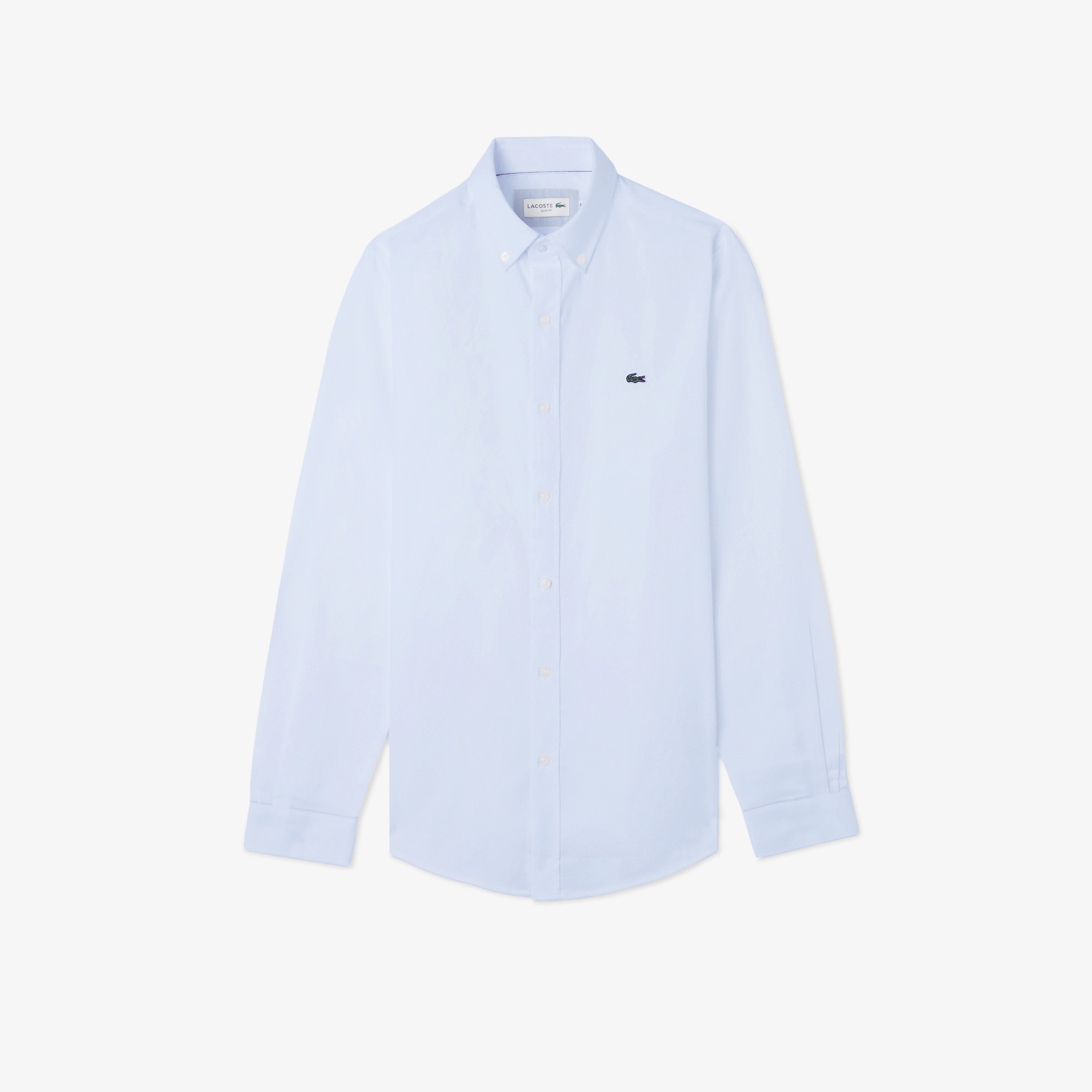 Erkek Slim Fit Düğmeli Yaka Açık Mavi Gömlek Erkek Slim Fit Düğmeli Yaka Açık Mavi Gömlek