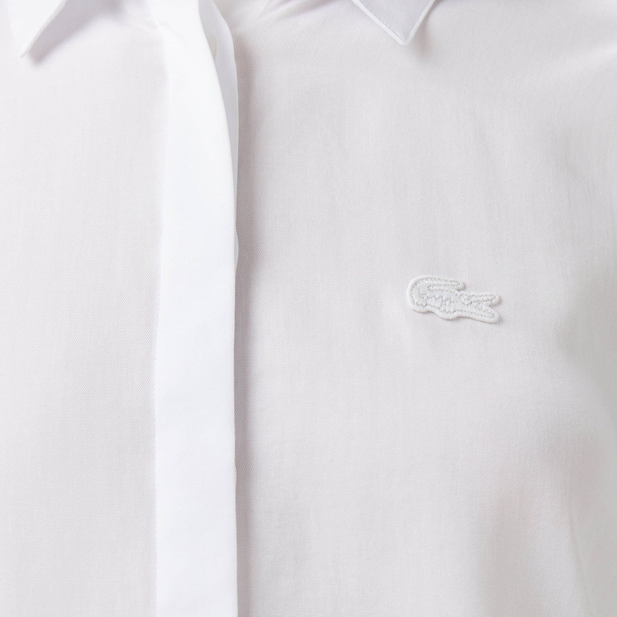 Lacoste Kadın Regular Fit Yarım Kol Beyaz Gömlek görsel 5