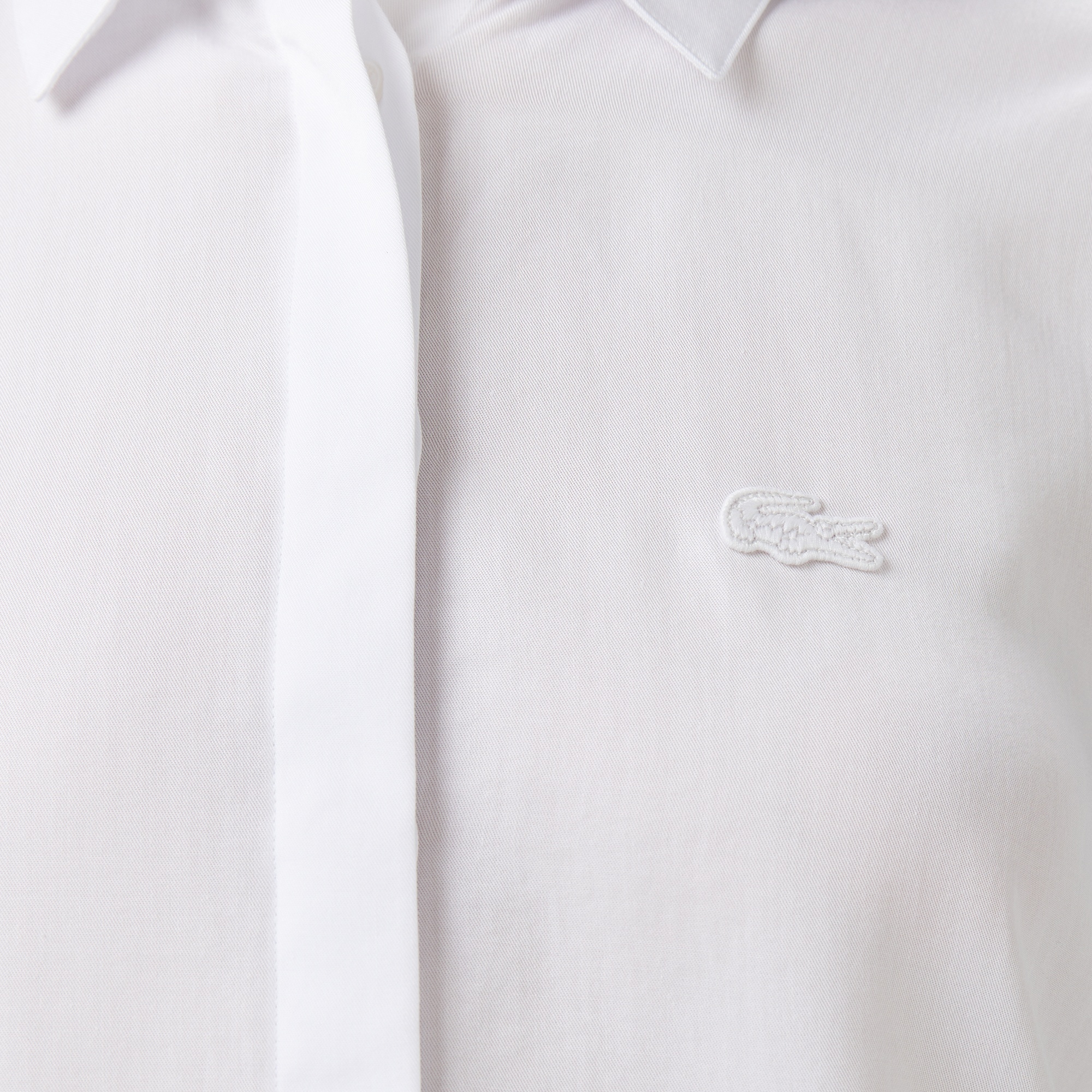 Lacoste Kadın Regular Fit Yarım Kol Beyaz Gömlek