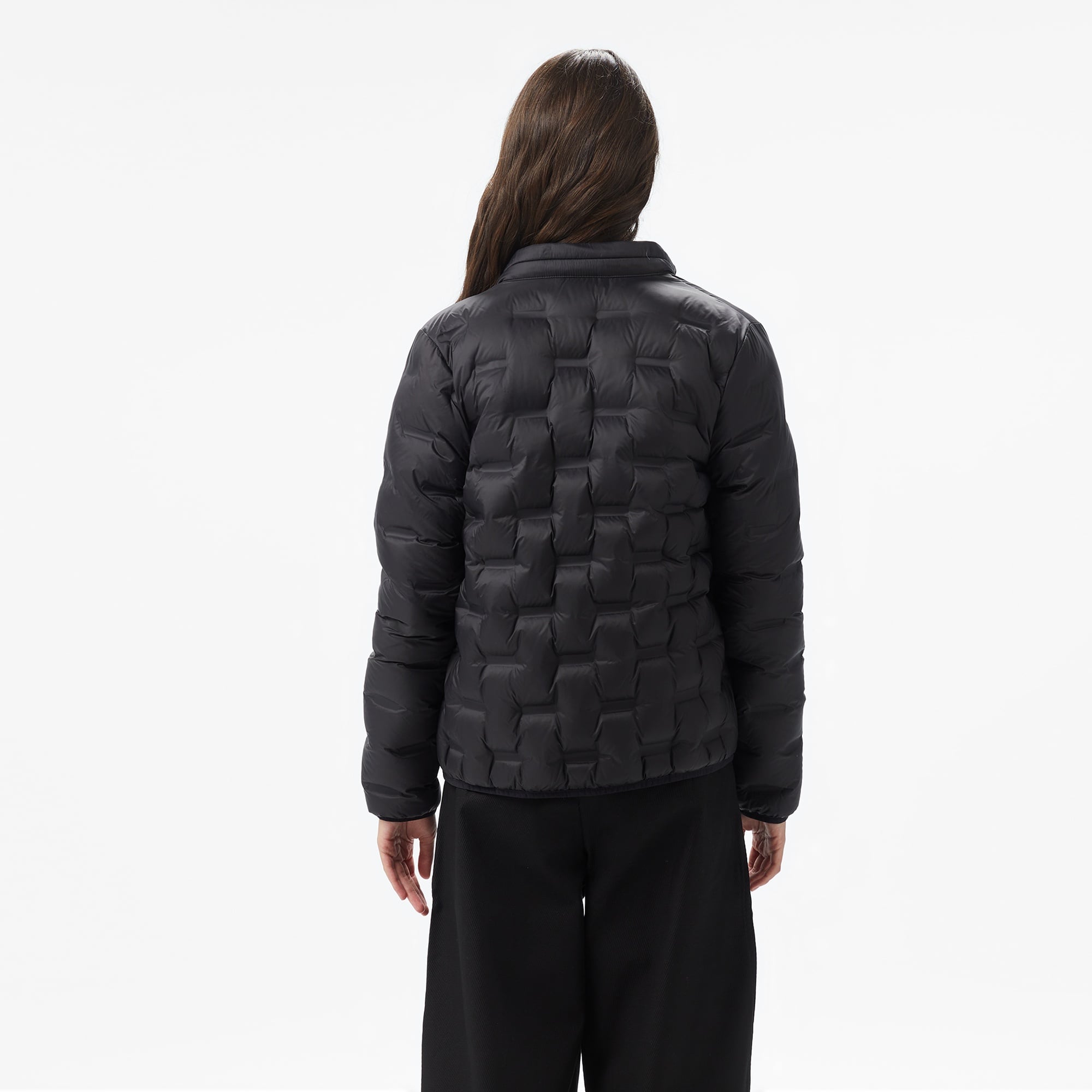 Kadın Regular Fit Kapüşonlu Kapitone Siyah Mont